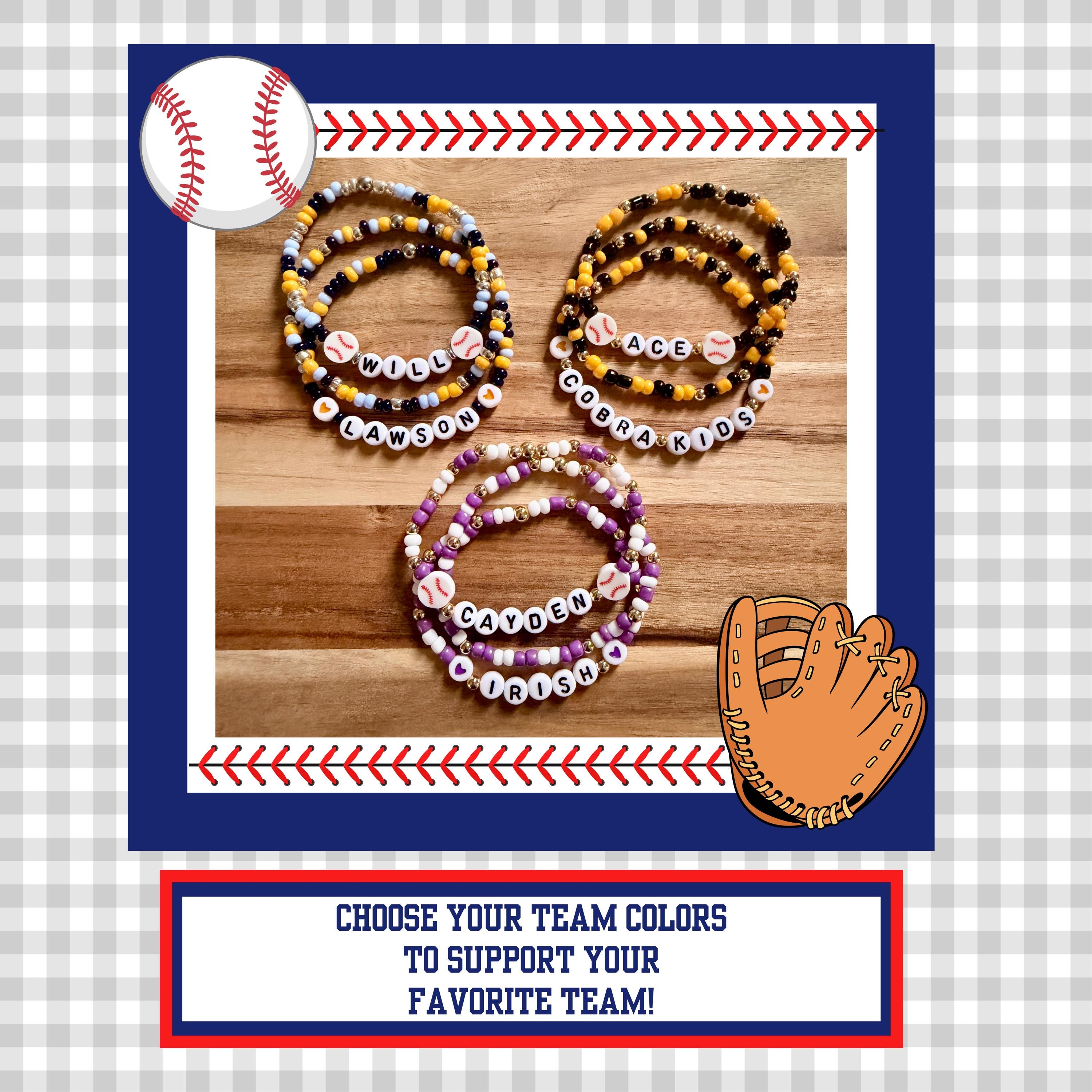 Baseball Team Name Bracelets