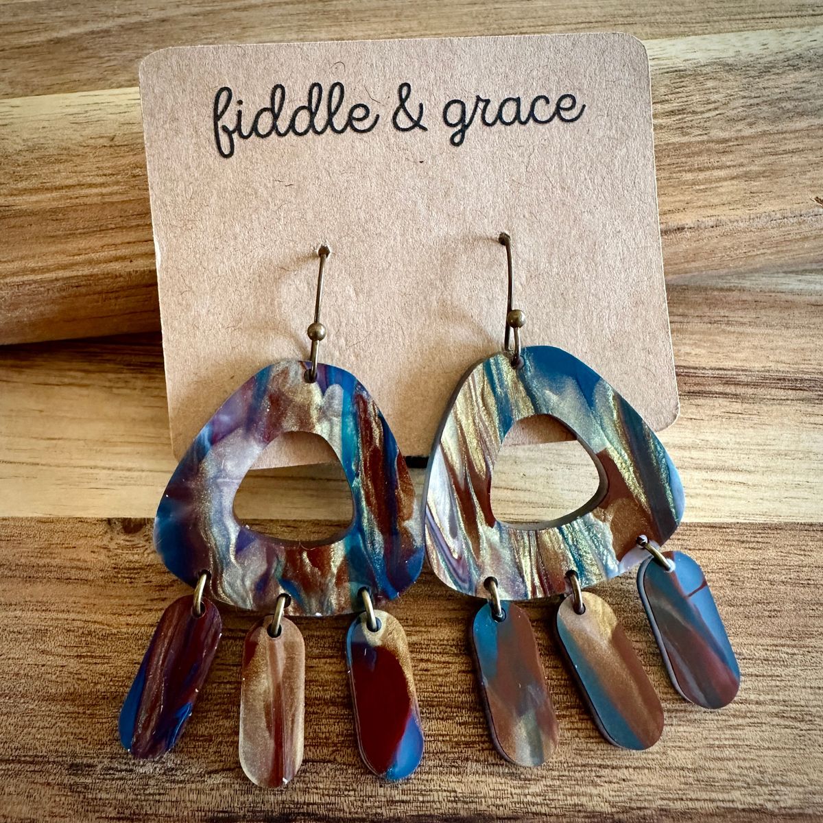 Earrings in a beautiful Marble Print Acrylic Earrings