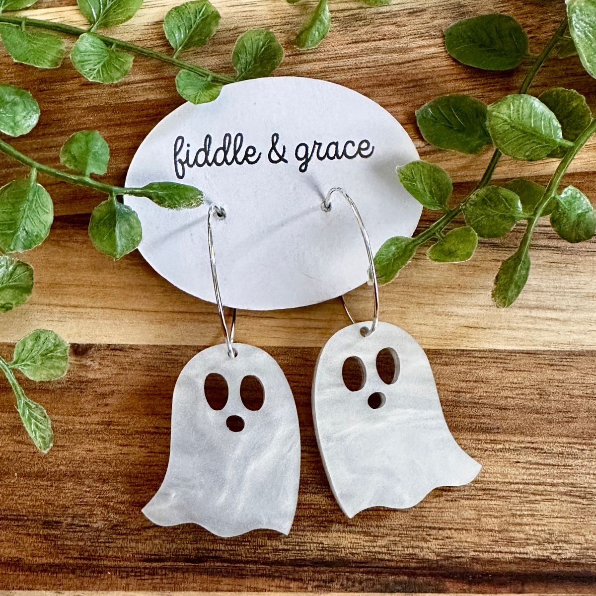 Halloween Ghost Acrylic Dangle Earrings