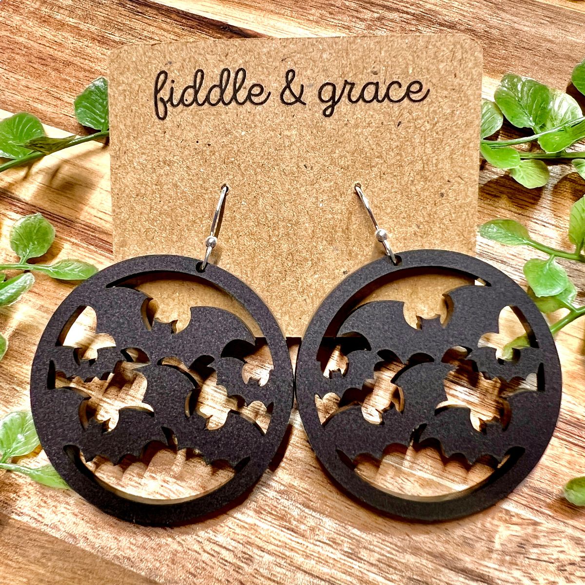 Bat Earrings Halloween Earrings