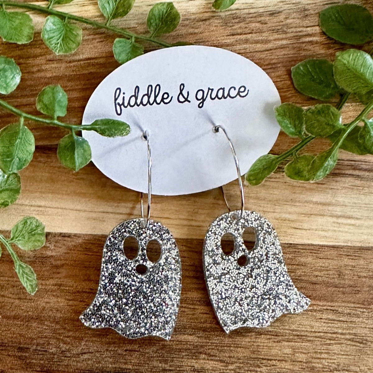 Halloween Ghost Acrylic Statement Earrings
