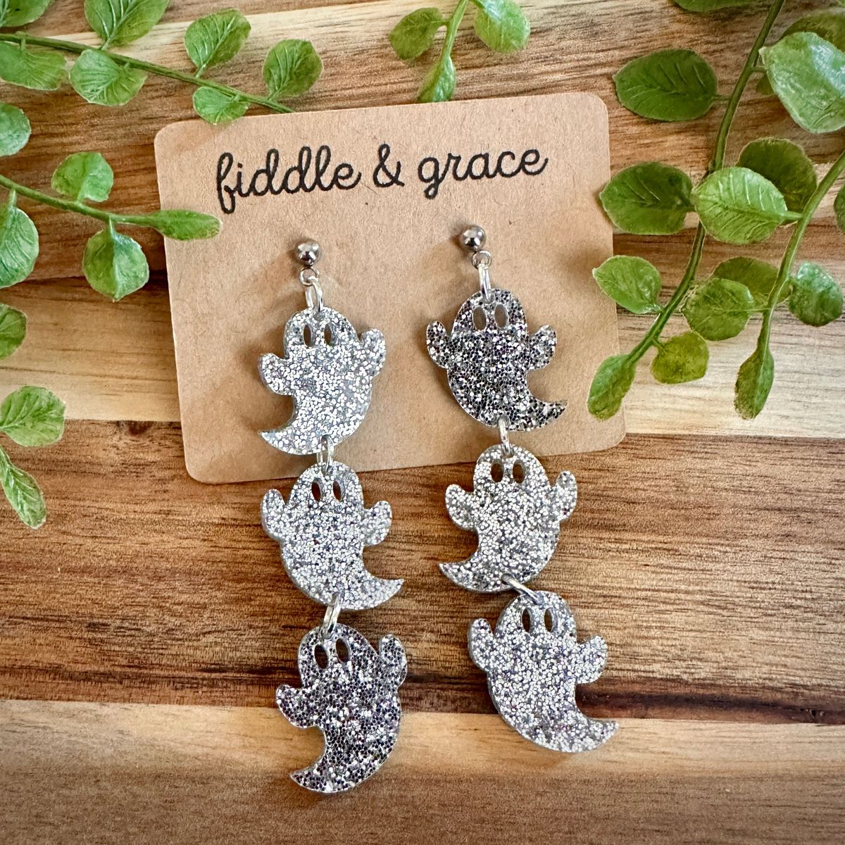 Halloween Ghost Dangle Acrylic Earrings