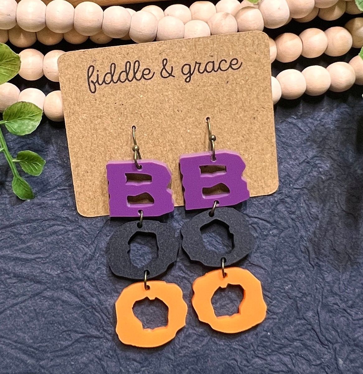 BOO Earrings Halloween Earrings