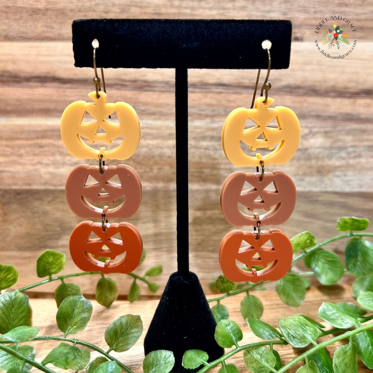 Jack O Halloween Earrings view 2