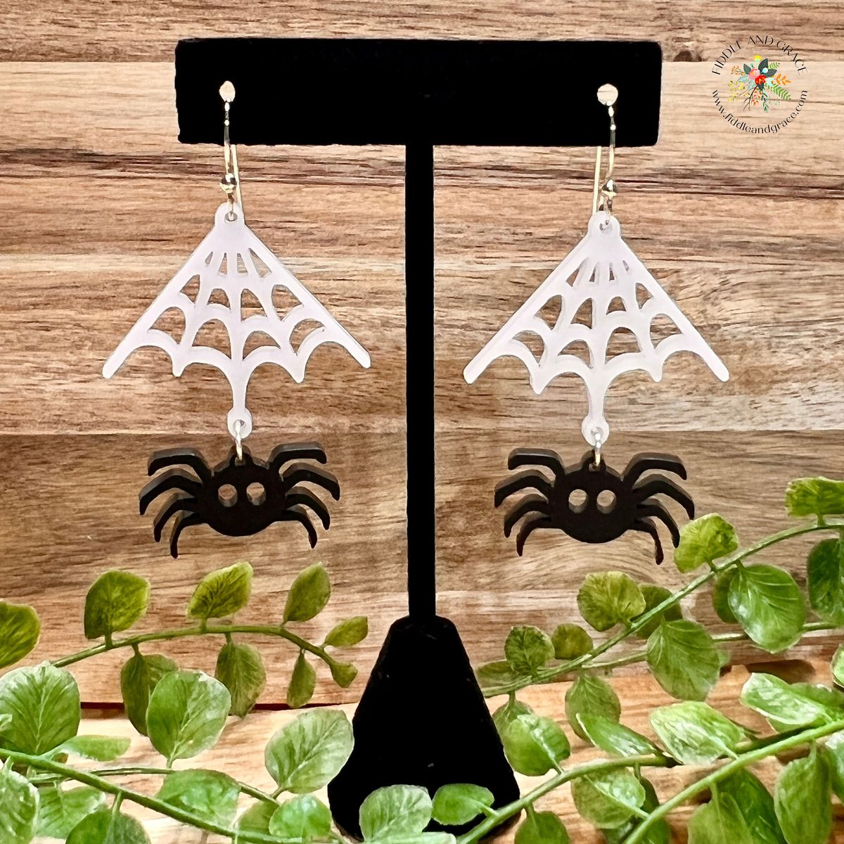 Spider Halloween Earrings view 2