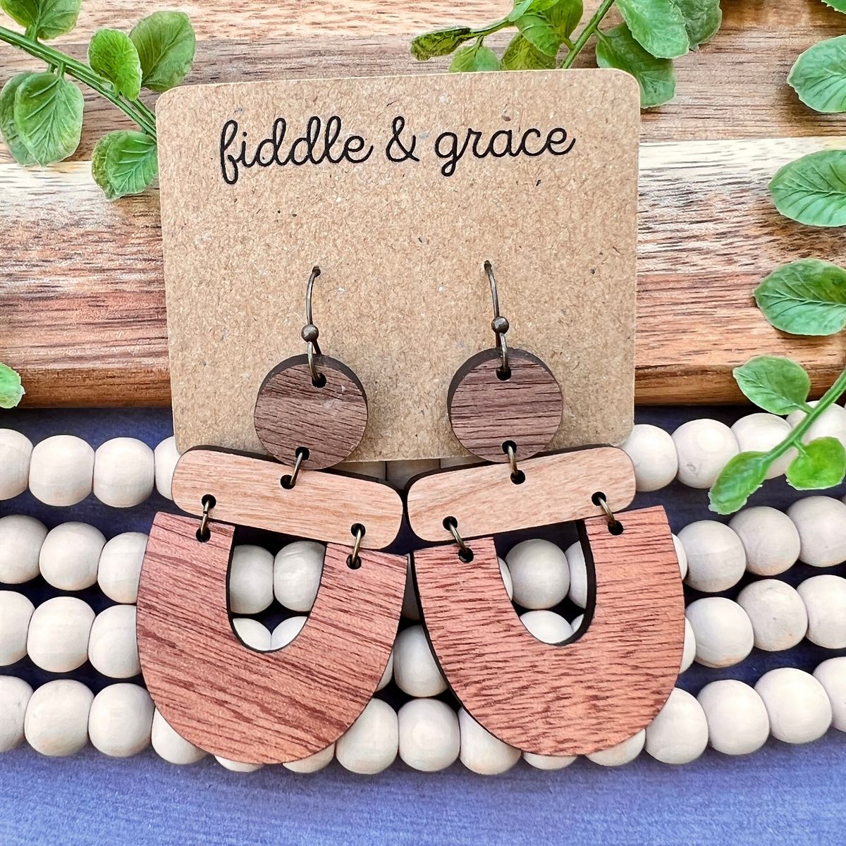 Geometric Cross Pattern Dangle Earrings