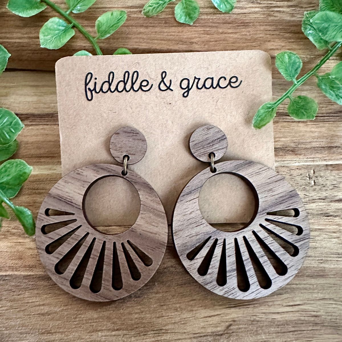 Stud Topper Round Geometric Earrings