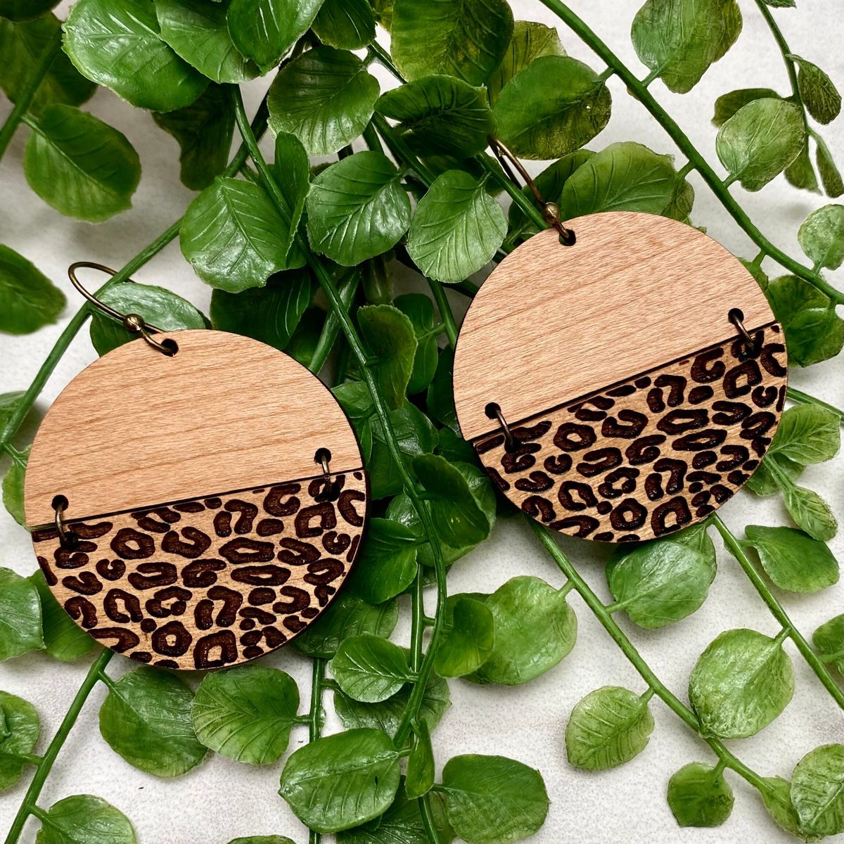 Print Leopard Earrings view 2