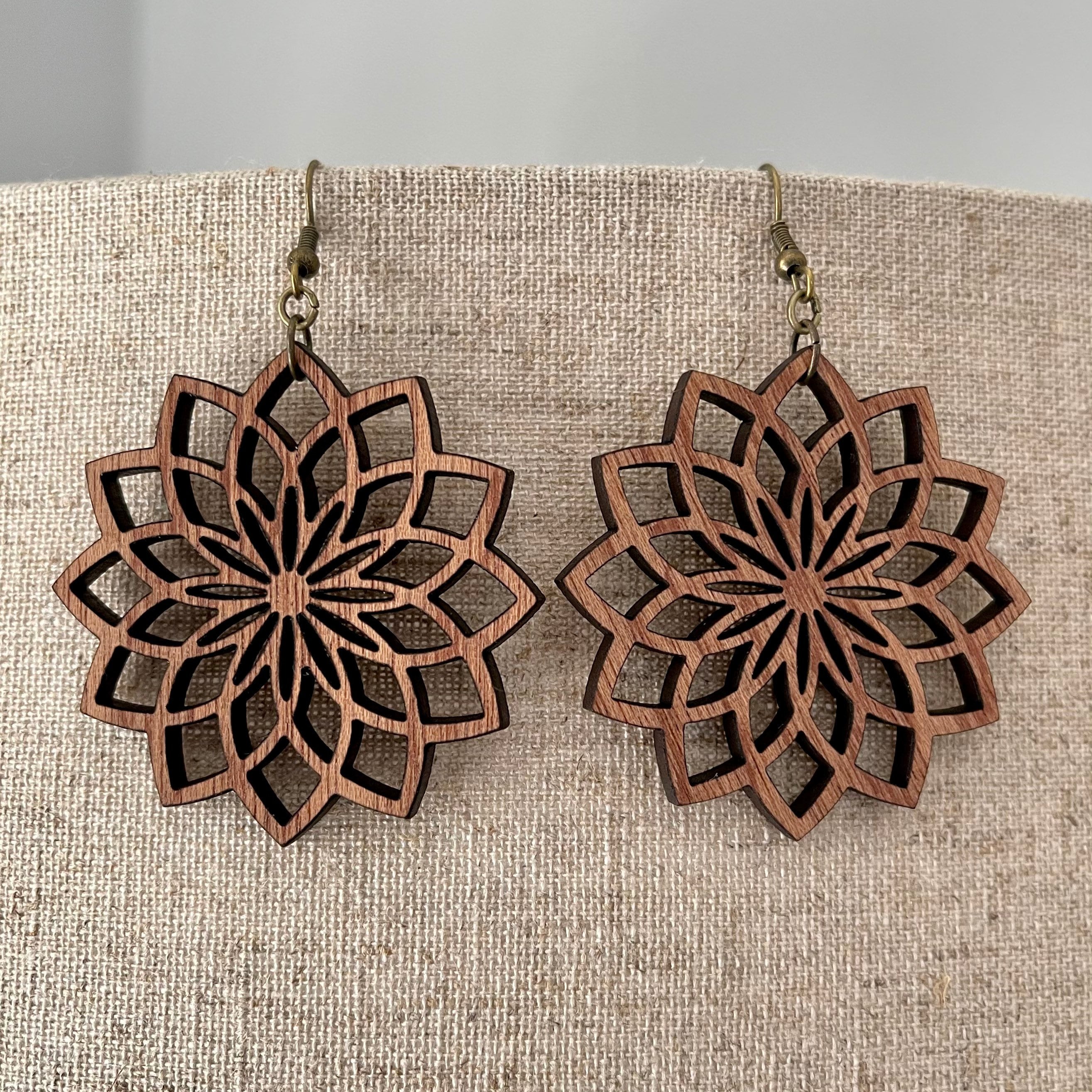 Floral Mandala Earrings view 2