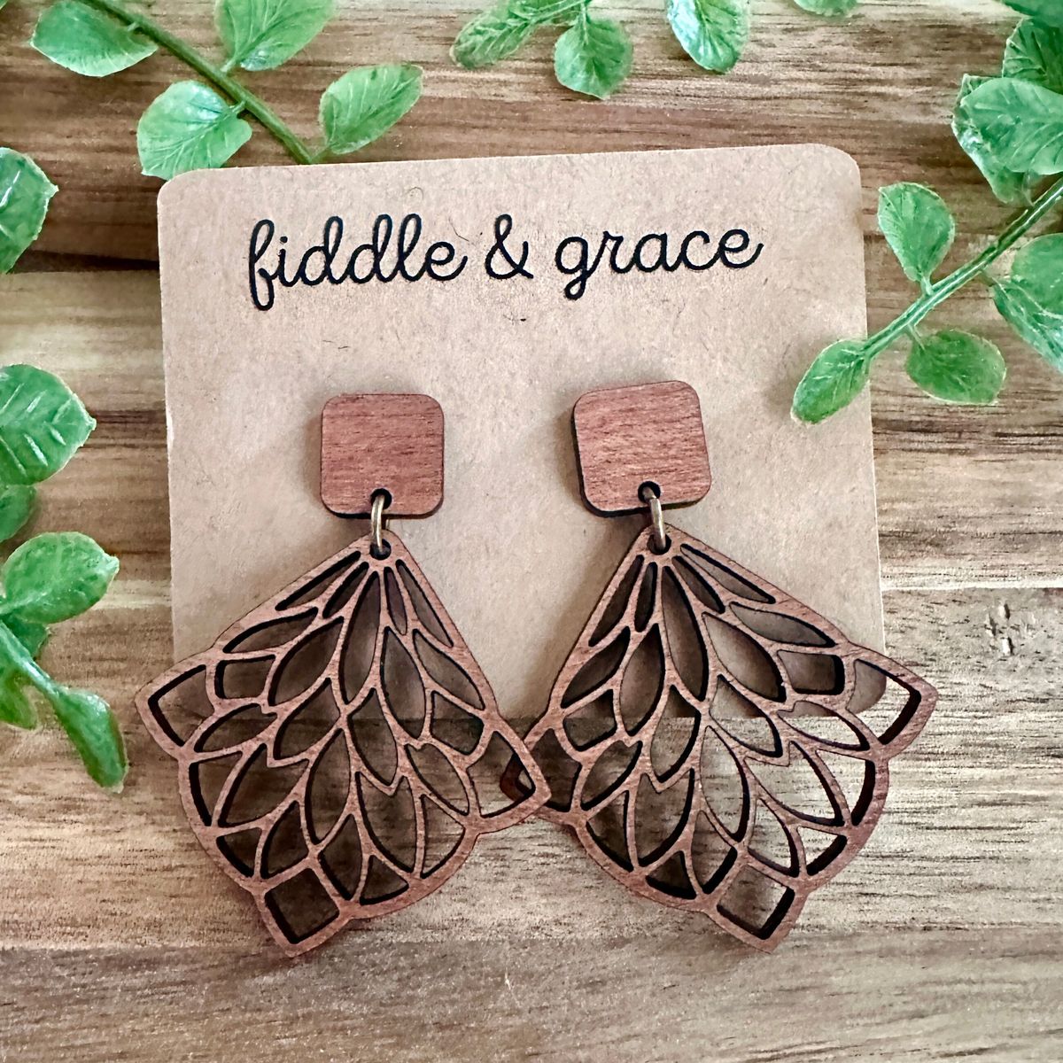 Stud Topped Mandala Earrings
