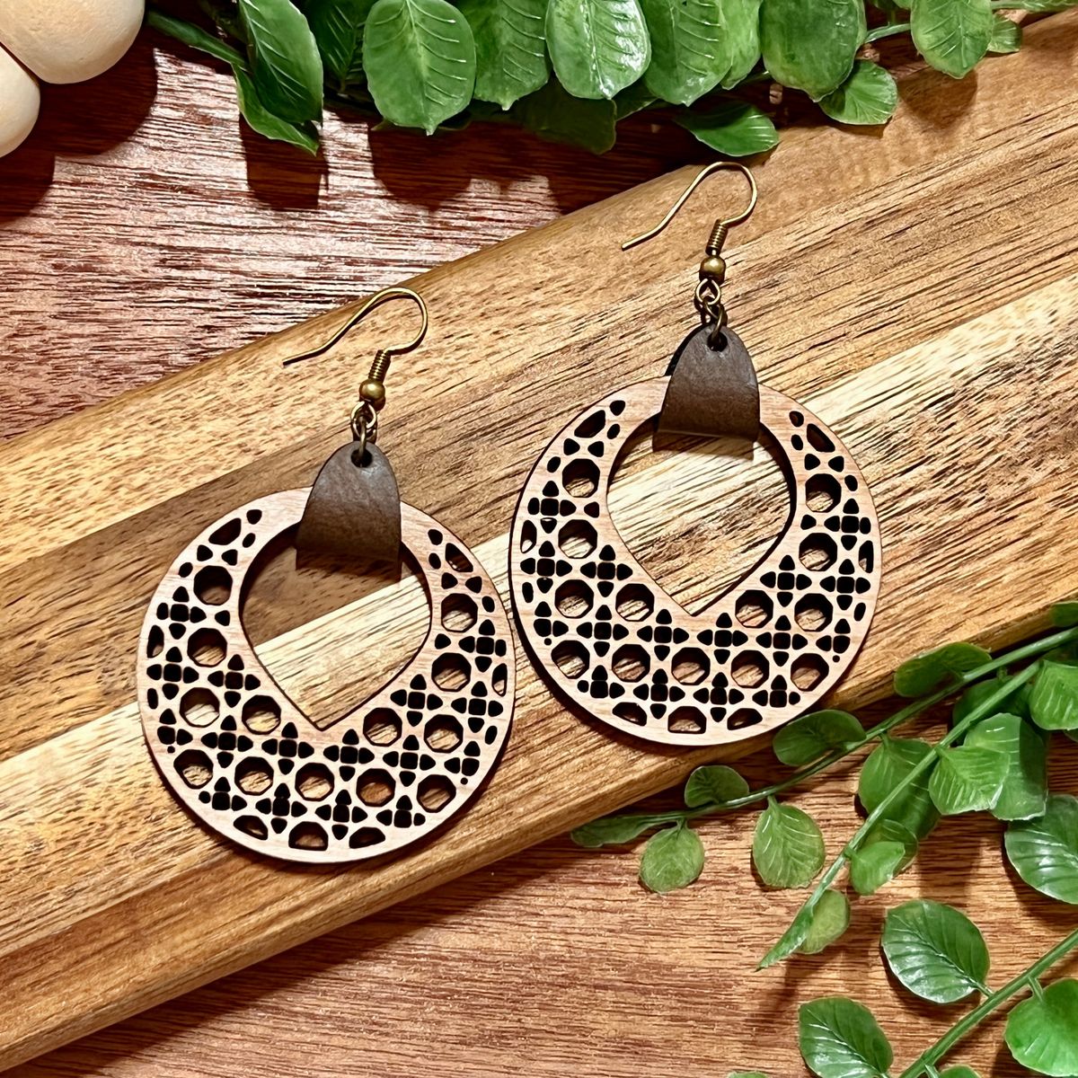 Earrings Rattan Cane Earrings view 2