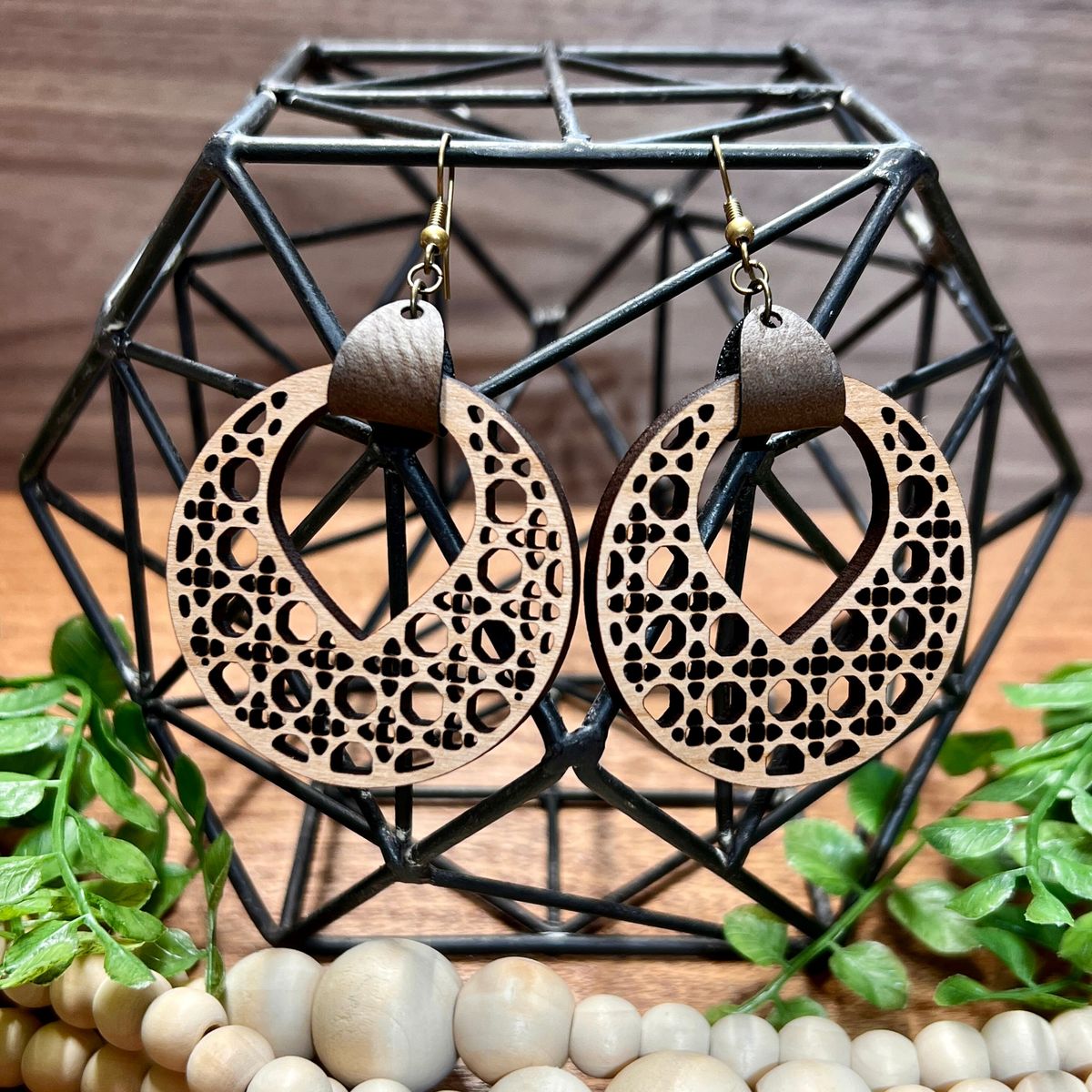 Earrings Rattan Cane Earrings view 3