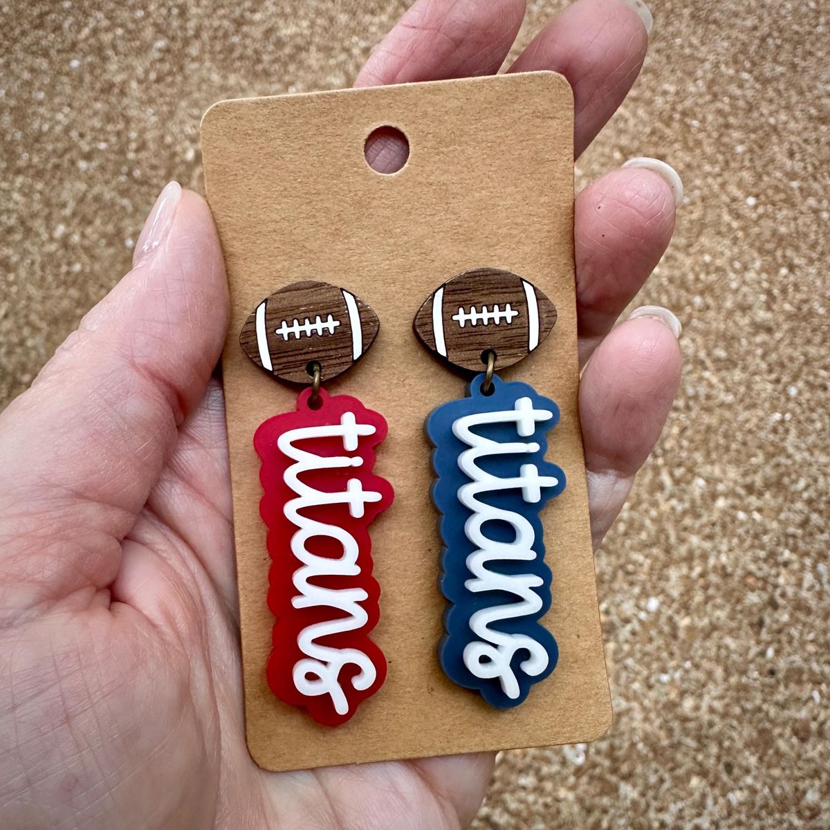 TN Titans Game Day Earrings view 3
