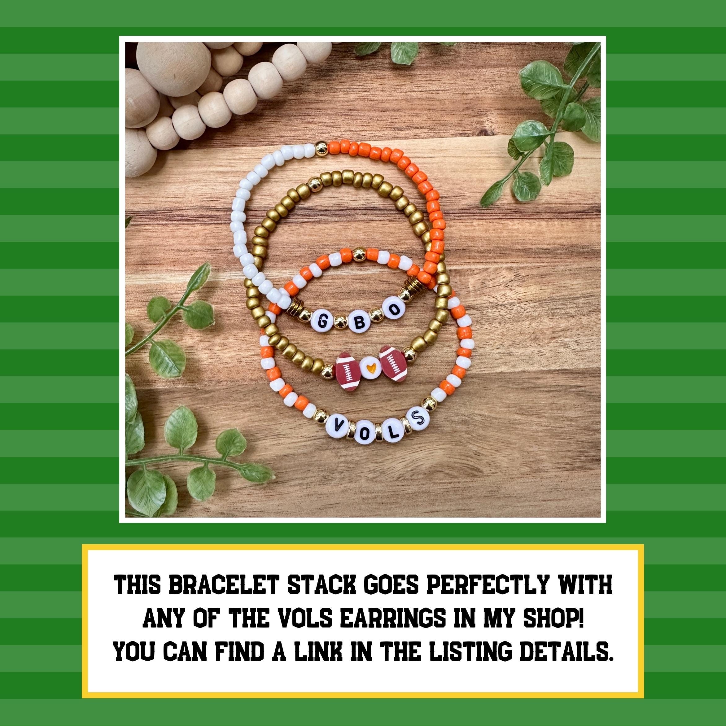 Orange Glitter UT Volunteer Earrings: Walnut Football, Stainless Steel Studs view 5