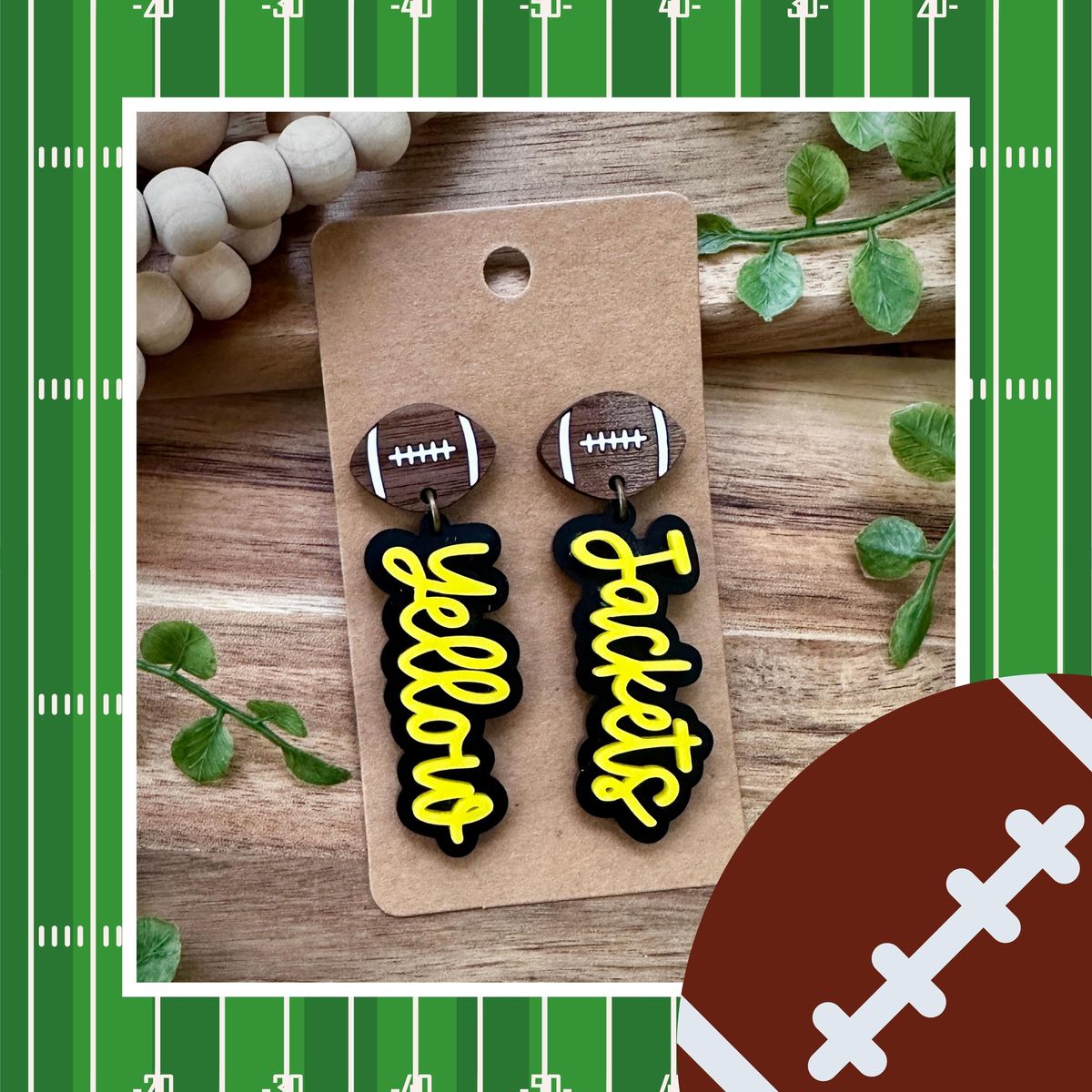 Yellow Jacket Game Day Earrings