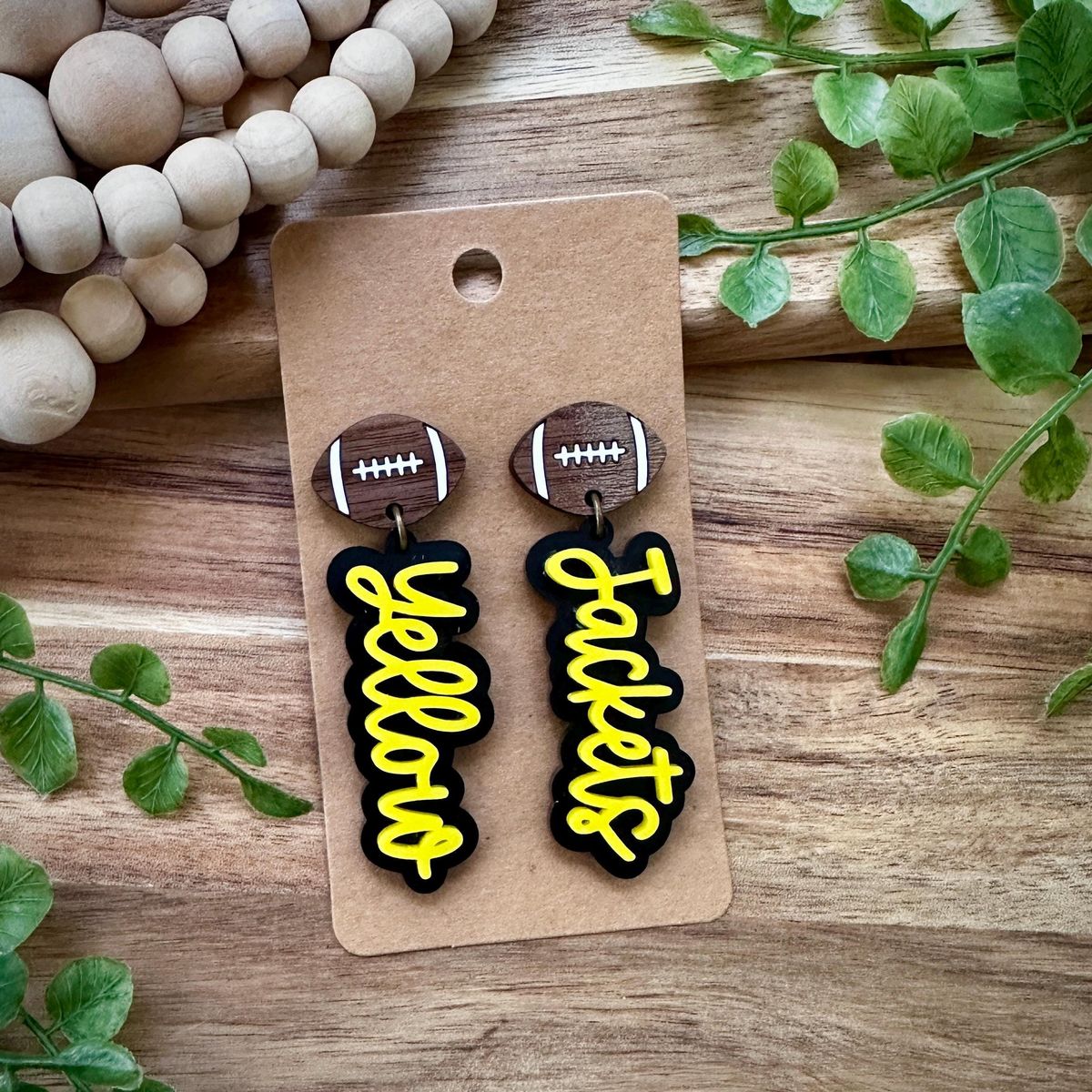 Yellow Jacket Game Day Earrings view 2