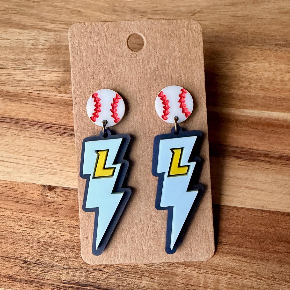 Custom Team Baseball Earrings view 2