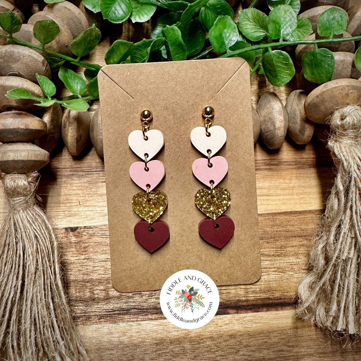 Colorful Acrylic Valentine's Day Earrings