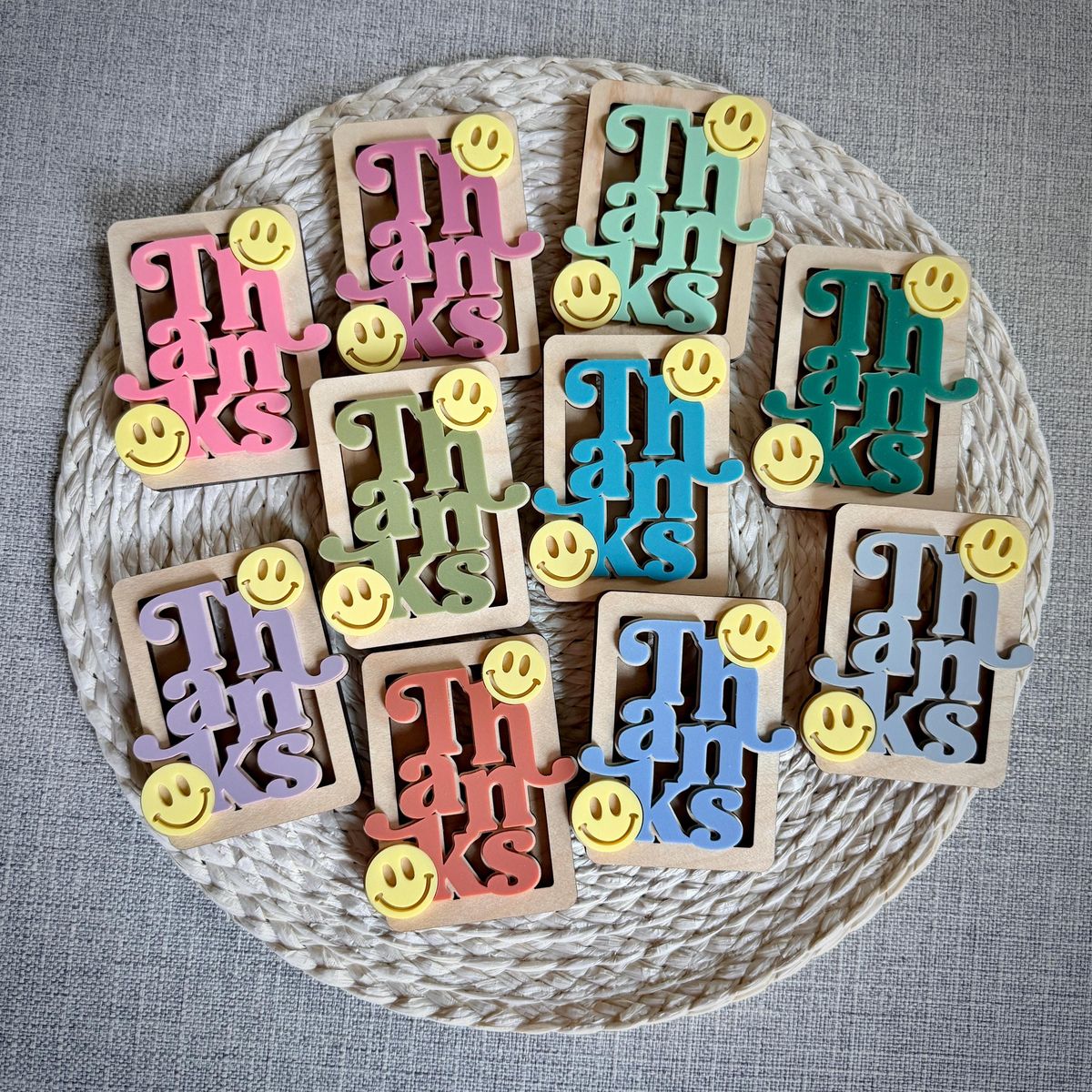 Pink Smiley Face Teacher Gift Card Holder view 2