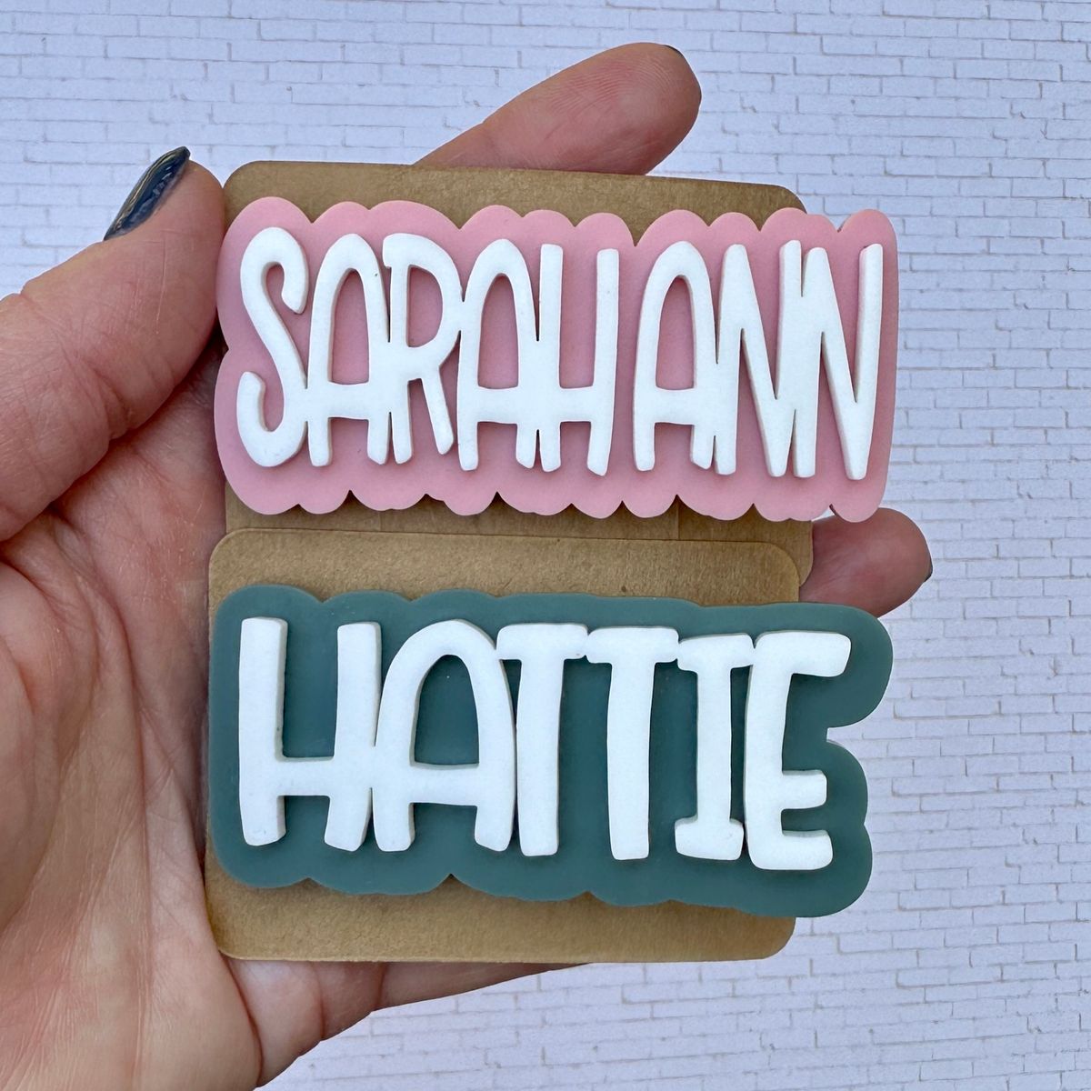Custom Name Acrylic Hair Clip view 2