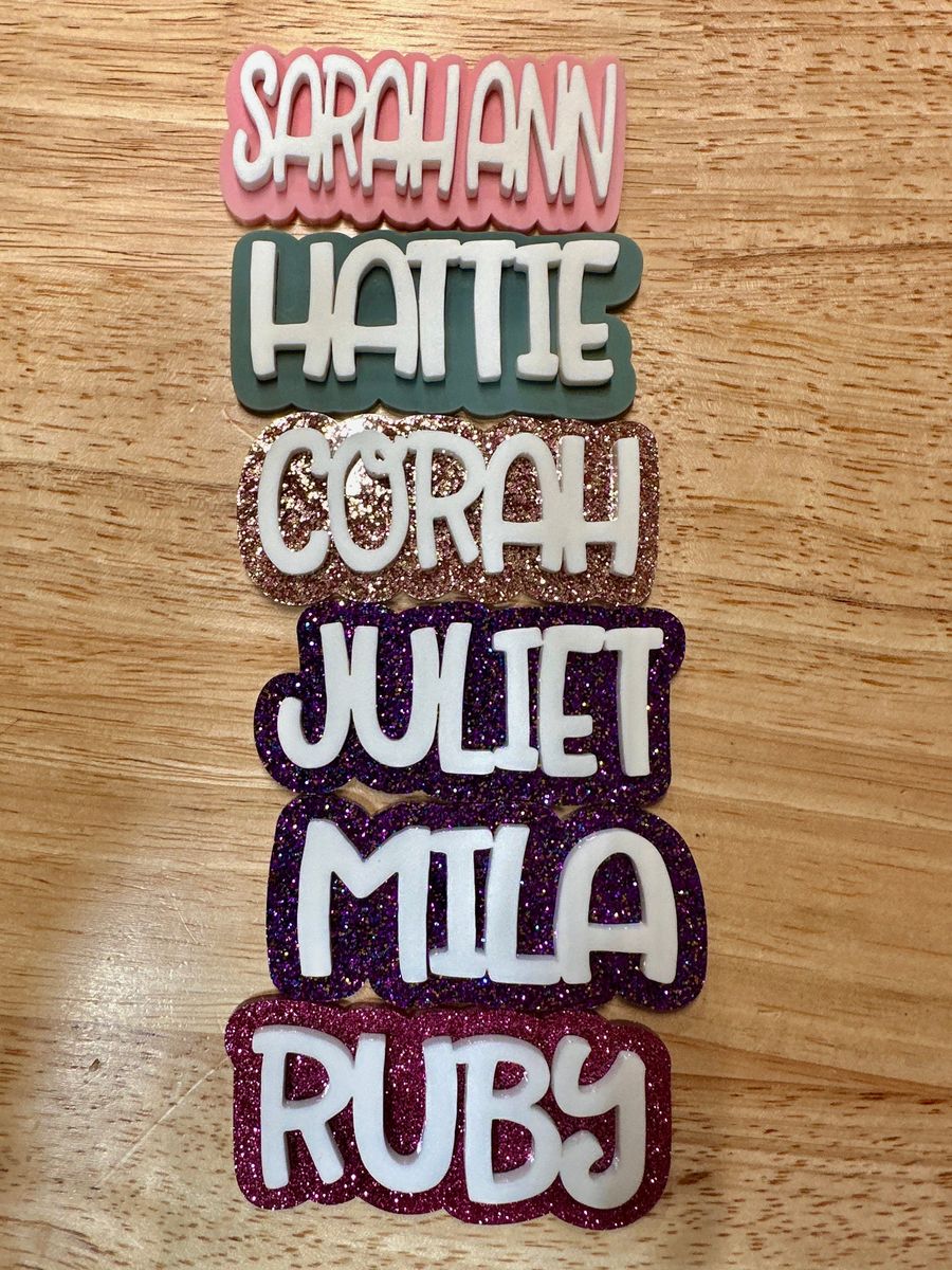 Custom Name Acrylic Hair Clip view 4