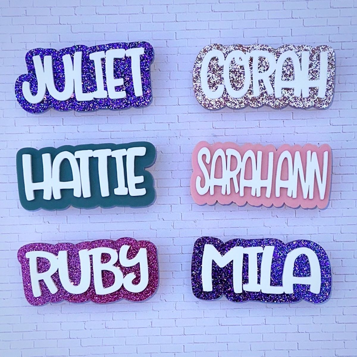 Custom Name Acrylic Hair Clip view 5