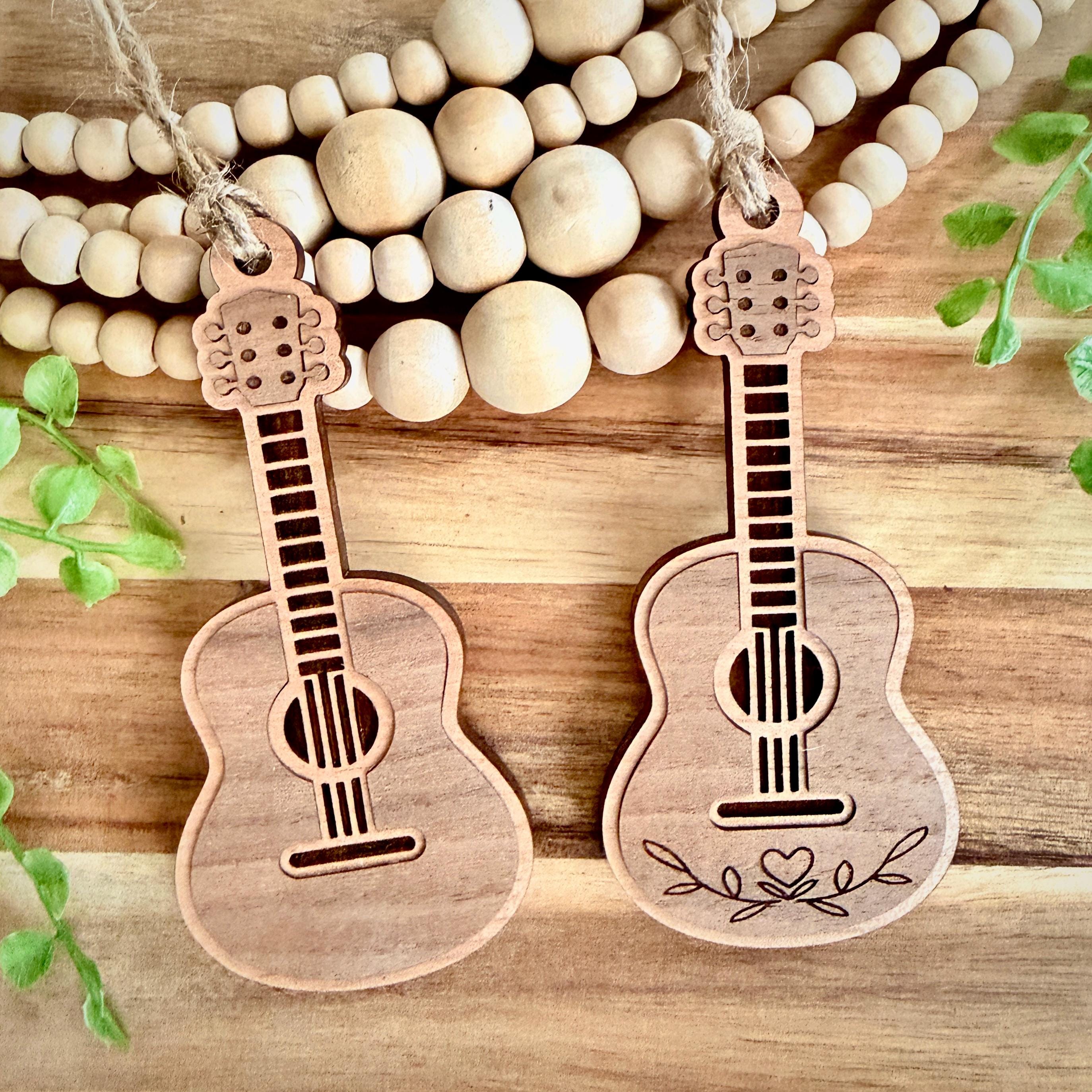 Wooden Acoustic Guitar Ornament