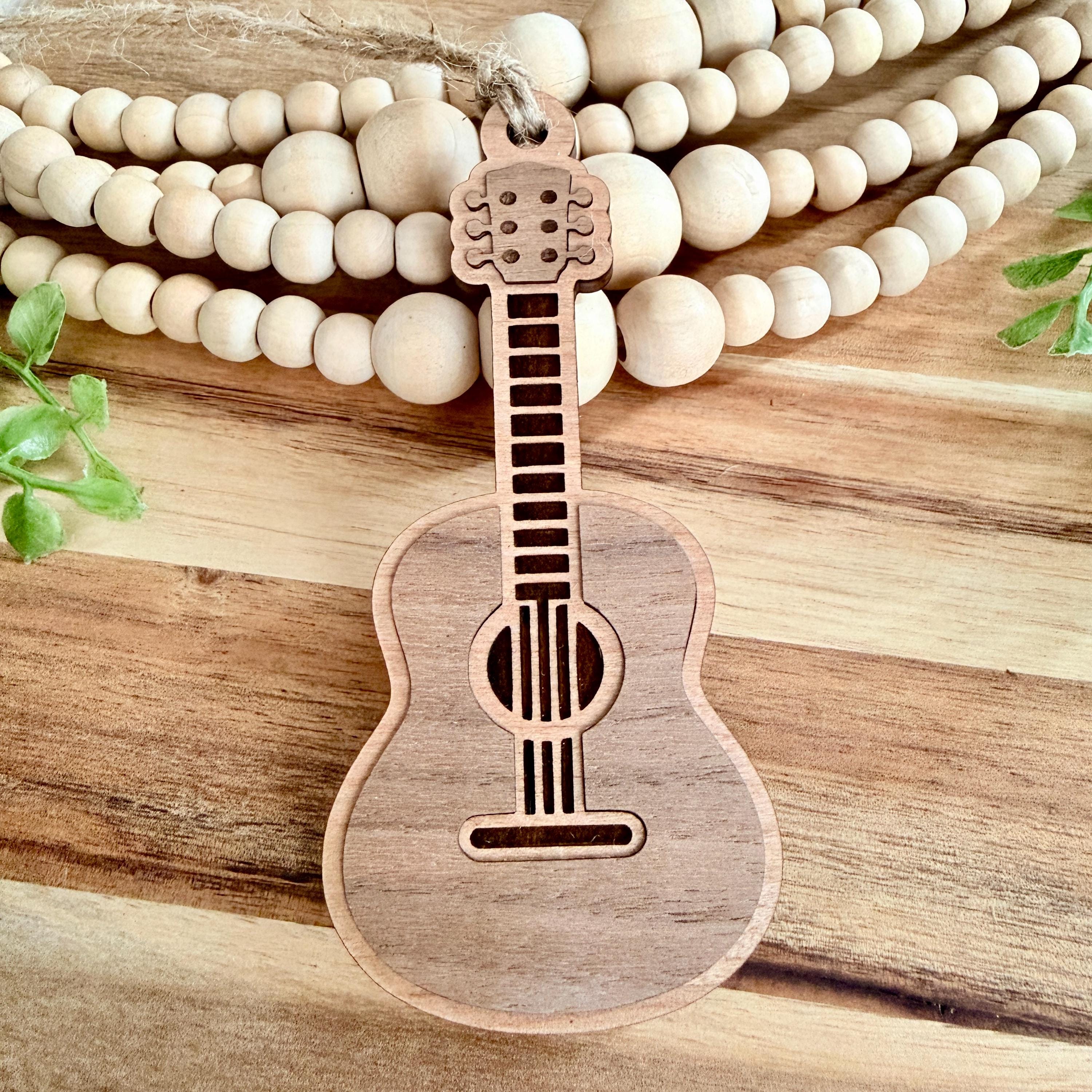 Wooden Acoustic Guitar Ornament view 3