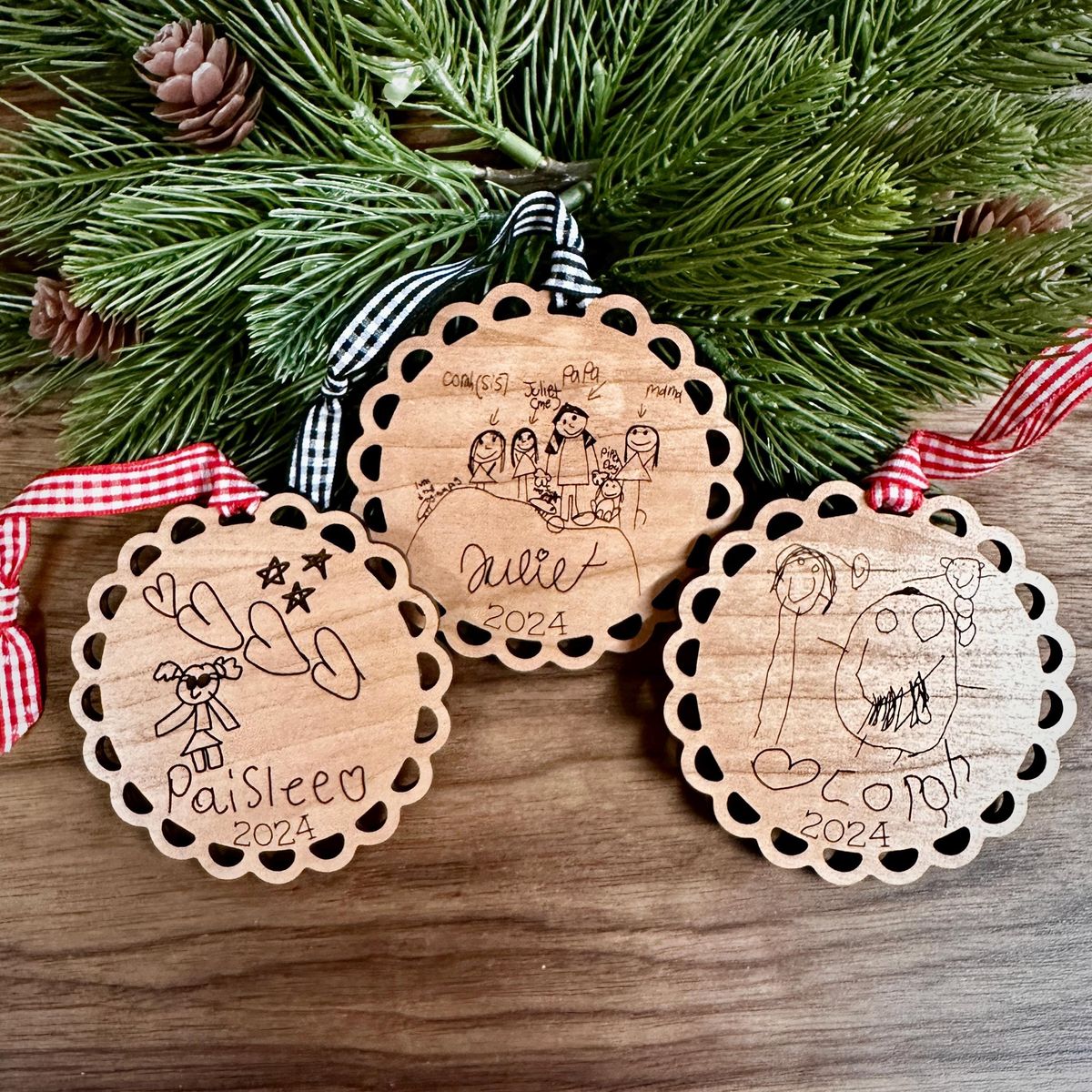 Child's Drawing Keepsake Christmas Ornament
