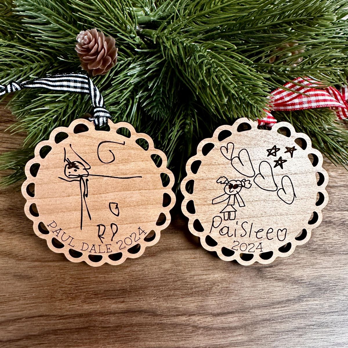 Child's Drawing Keepsake Christmas Ornament view 4
