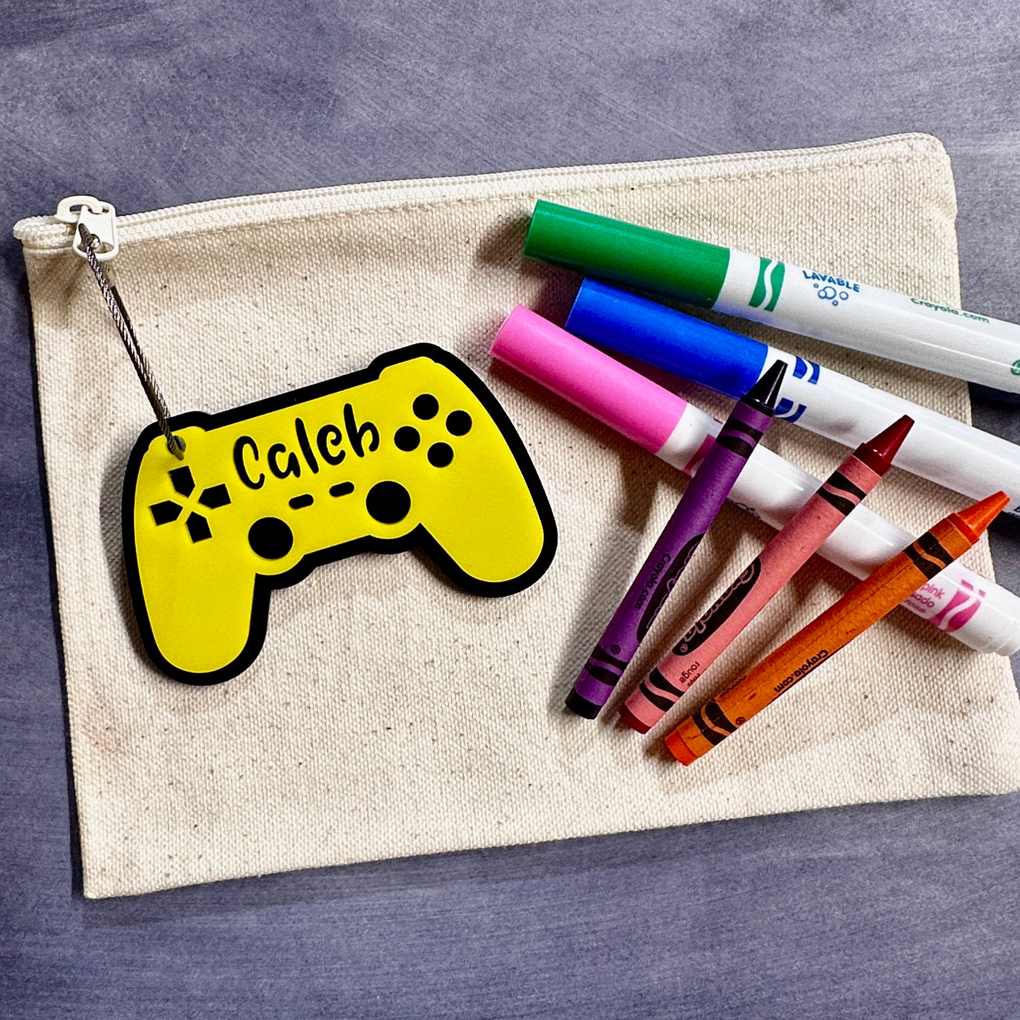 Gaming Controller Personalized Backpack Name Tag view 3