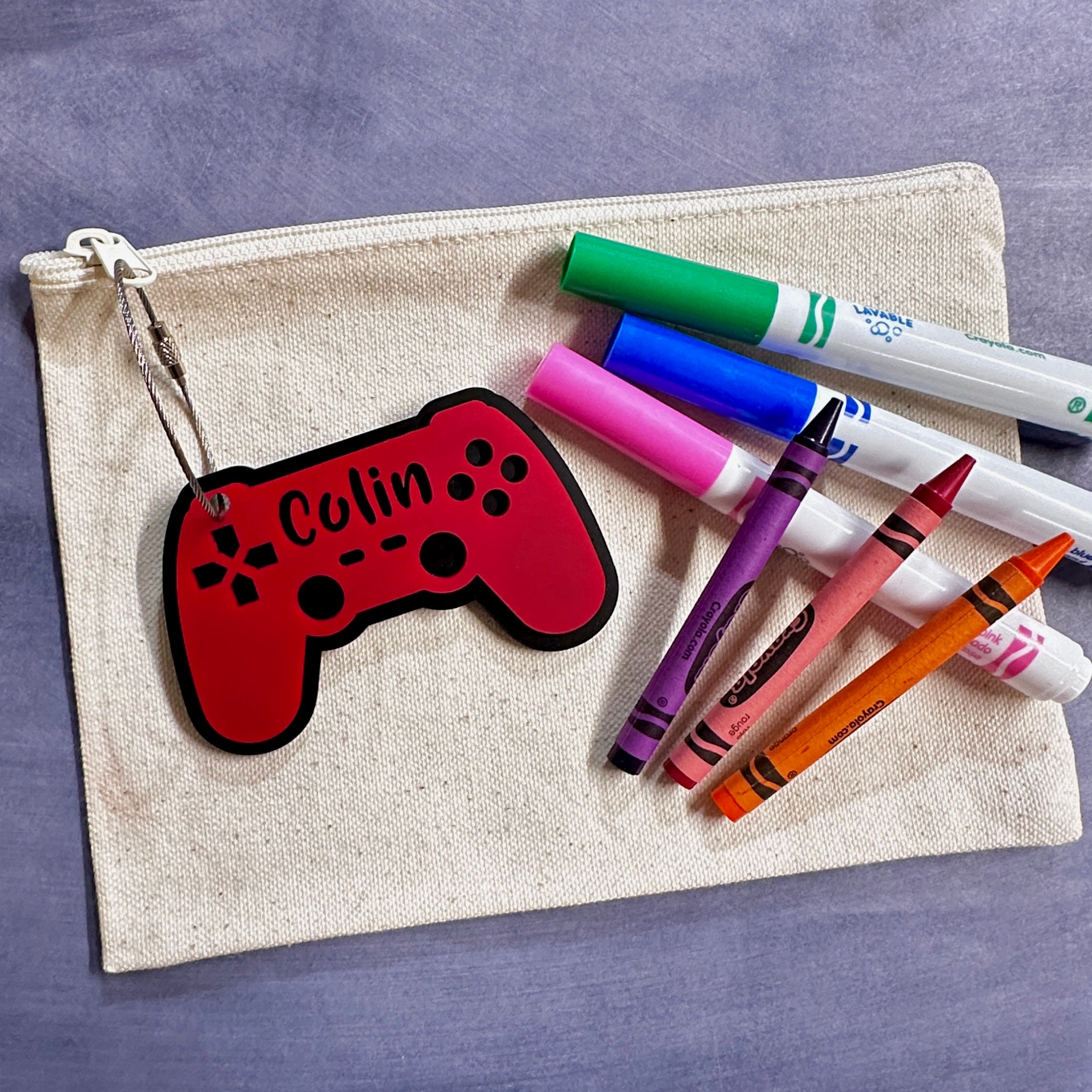 Gaming Controller Personalized Backpack Name Tag view 4