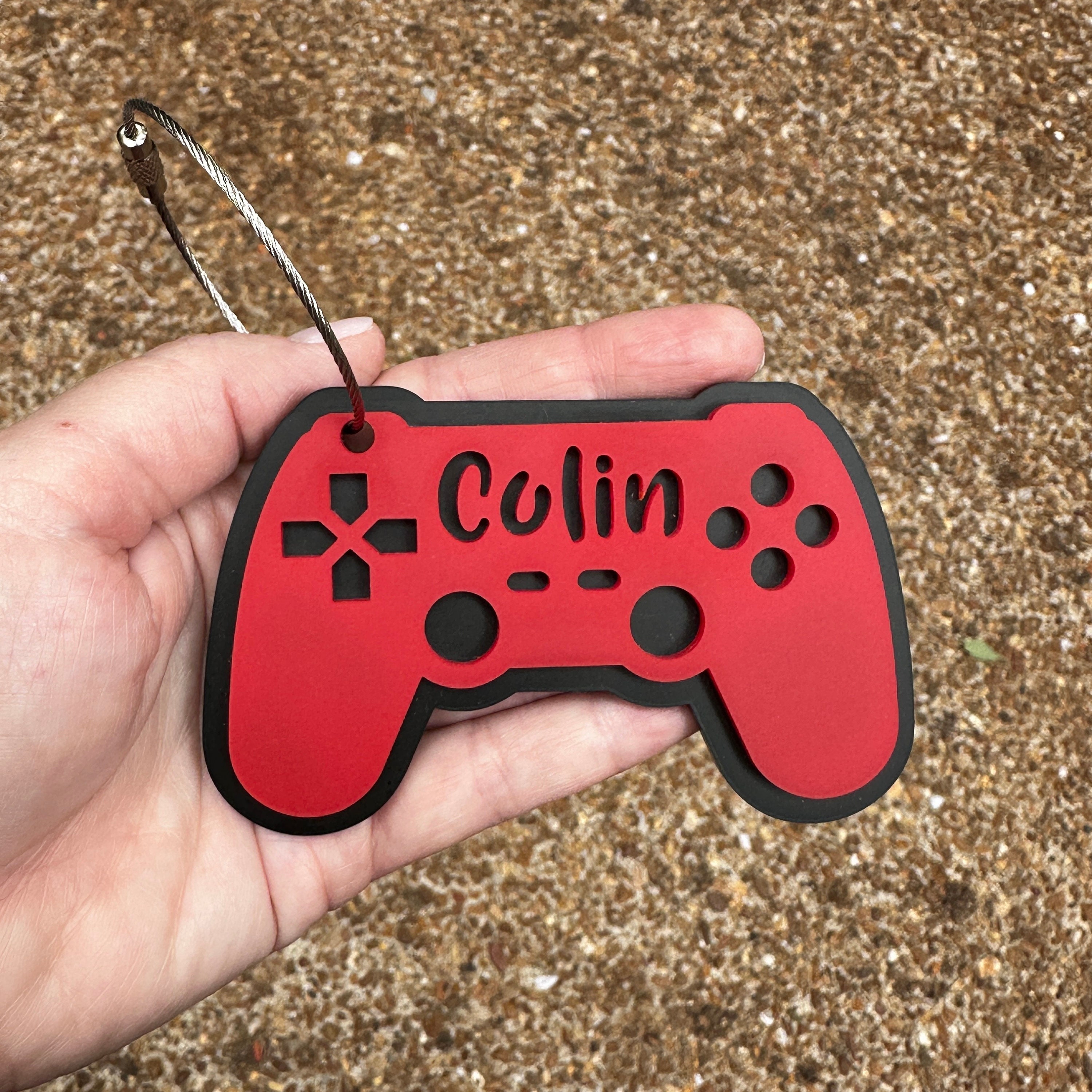 Gaming Controller Personalized Backpack Name Tag view 5