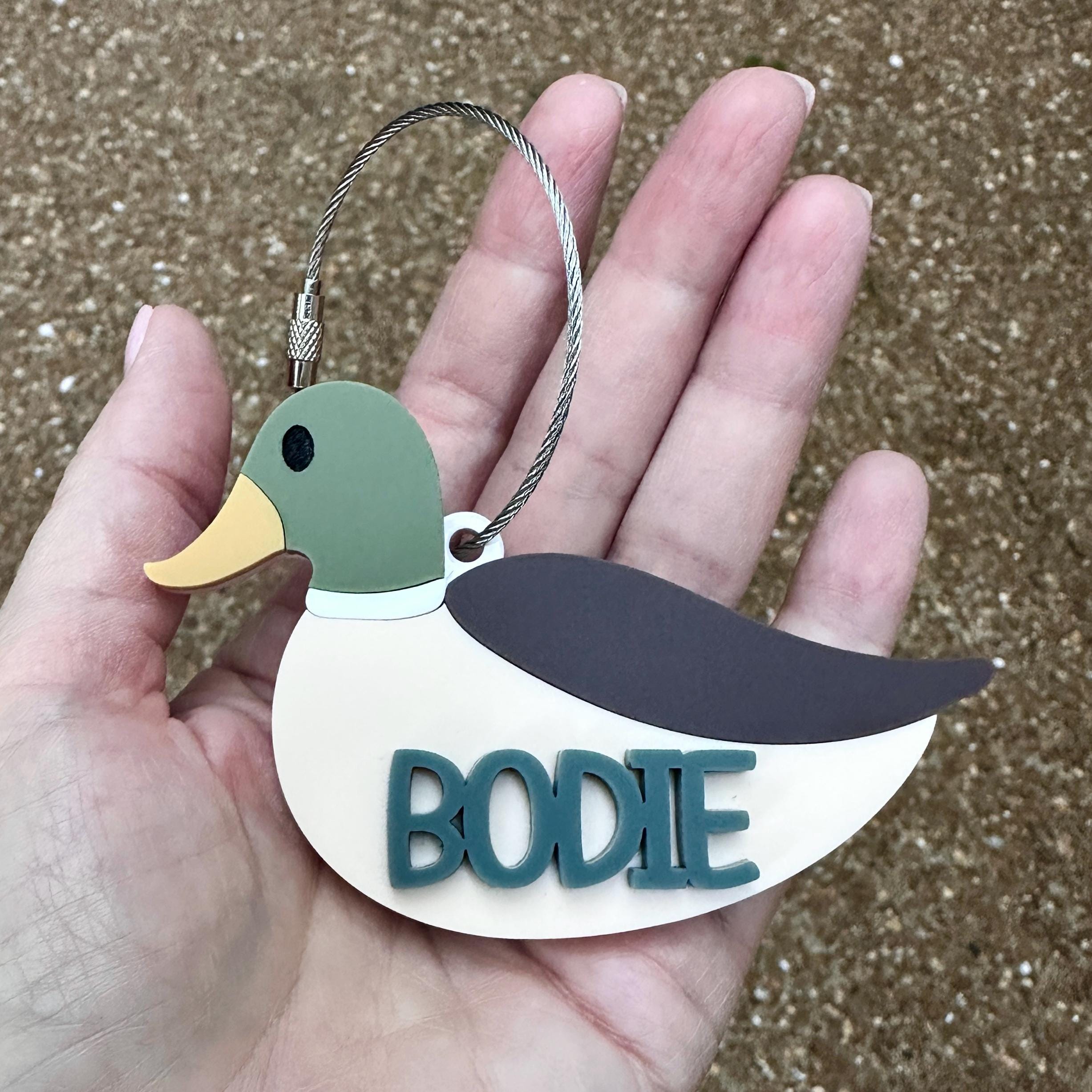 Duck Design Personalized Backpack Name Tag