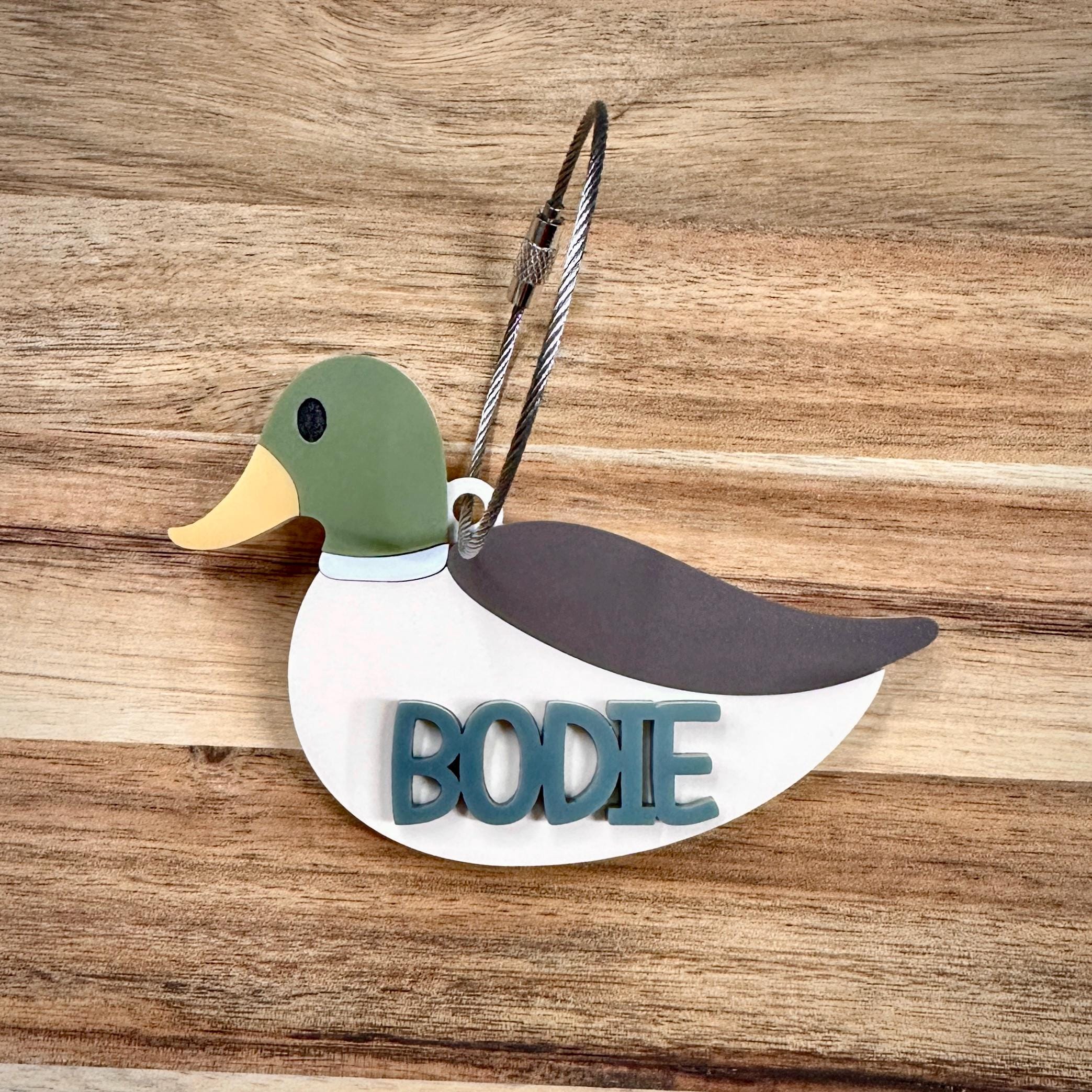 Duck Design Personalized Backpack Name Tag view 2