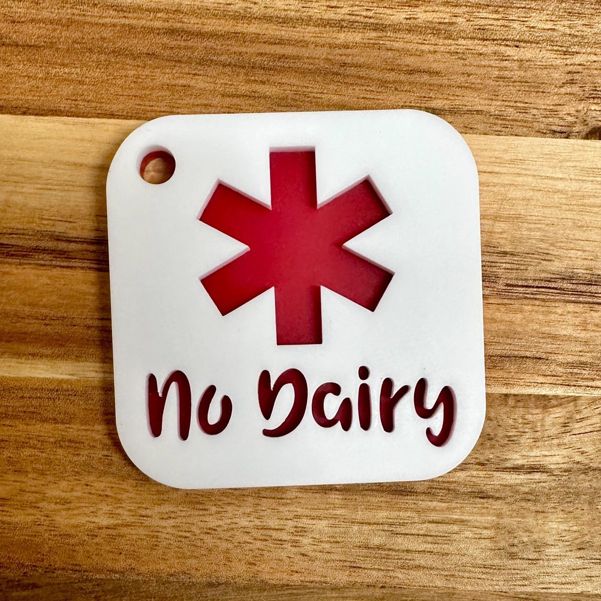 Allergy Alert Medical ID Acrylic Keychain view 2