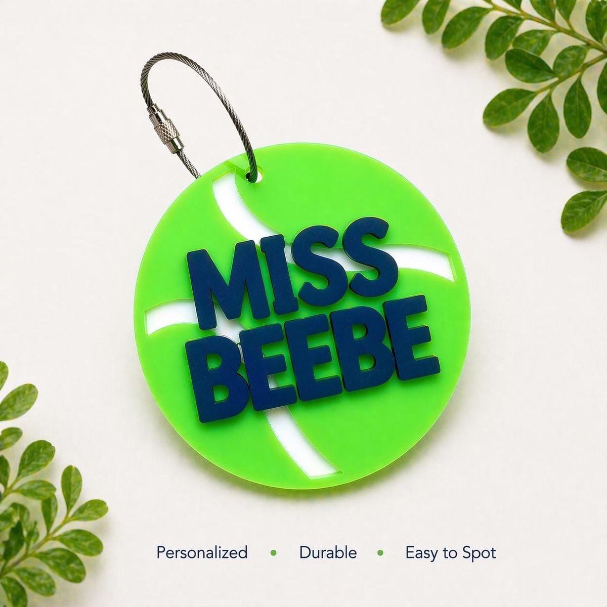 Personalized Tennis Bag Tag Name – Custom Sports Backpack Tag