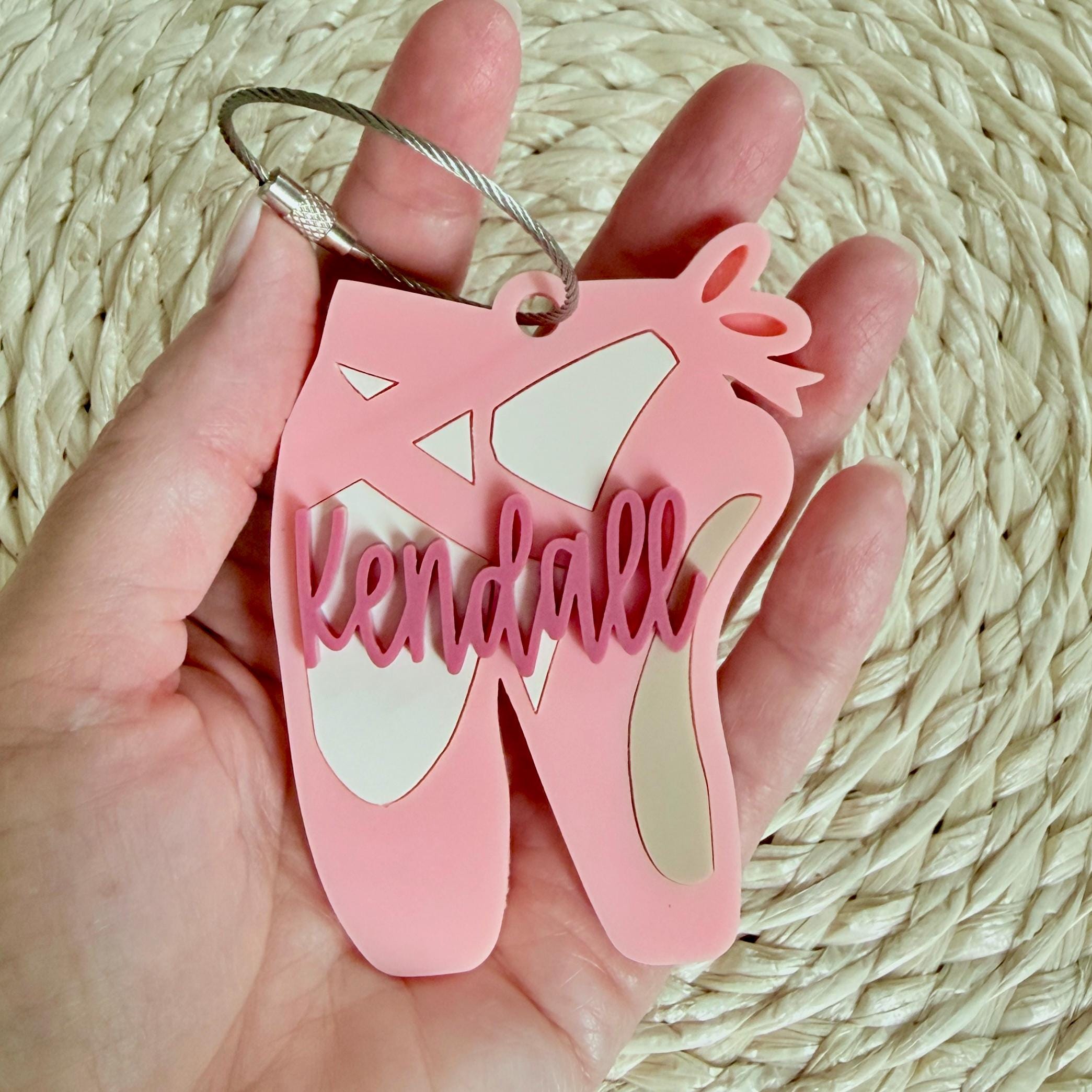 Personalized Ballet Bag Tag, Custom Dance Name Tag