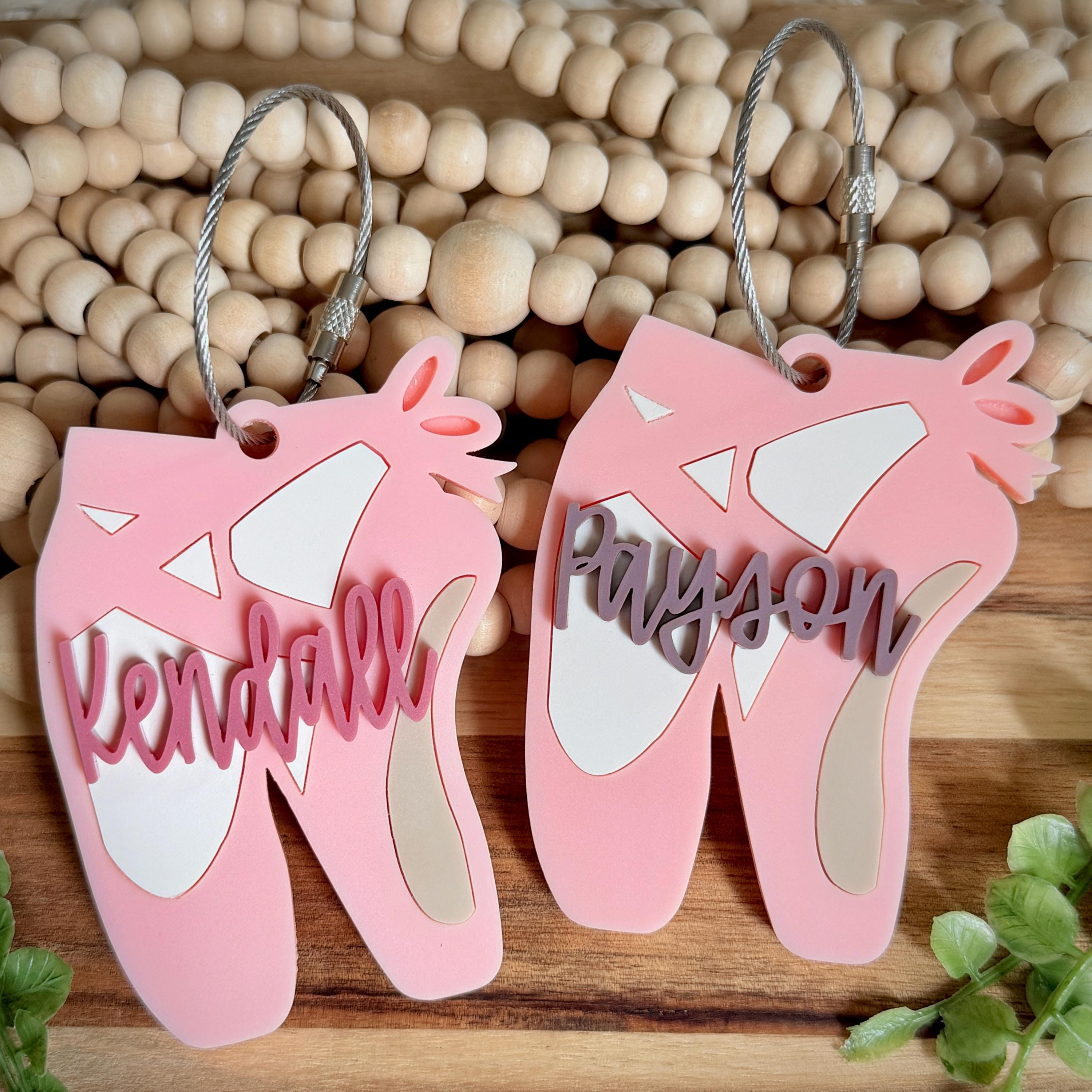 Personalized Ballet Bag Tag, Custom Dance Name Tag view 2