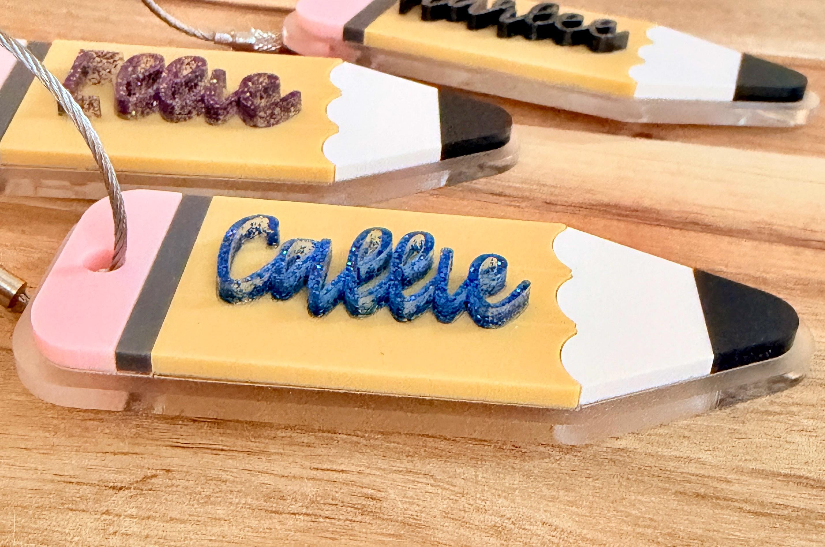 Personalized Pencil Bag Tag Custom Name Backpack Tag view 3