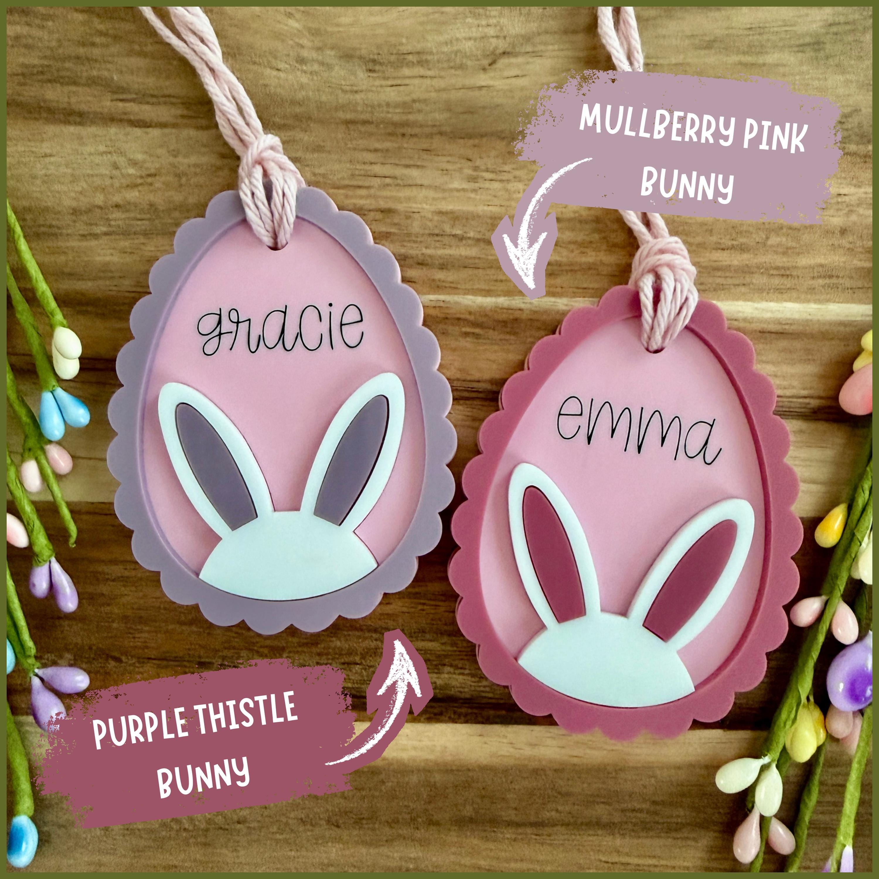 Personalized Bunny Basket Tag view 3