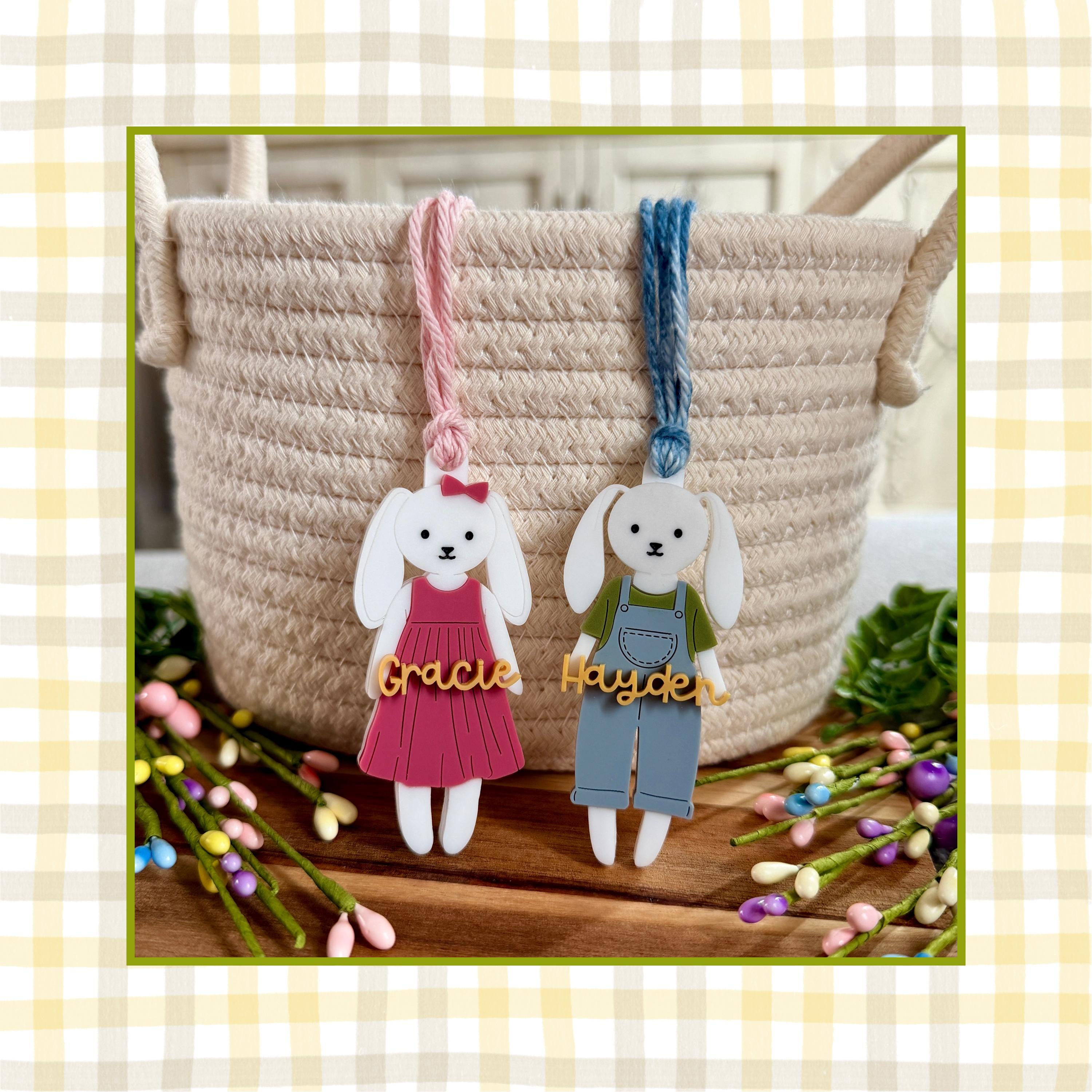 Personalized Bunny Easter Basket Tag