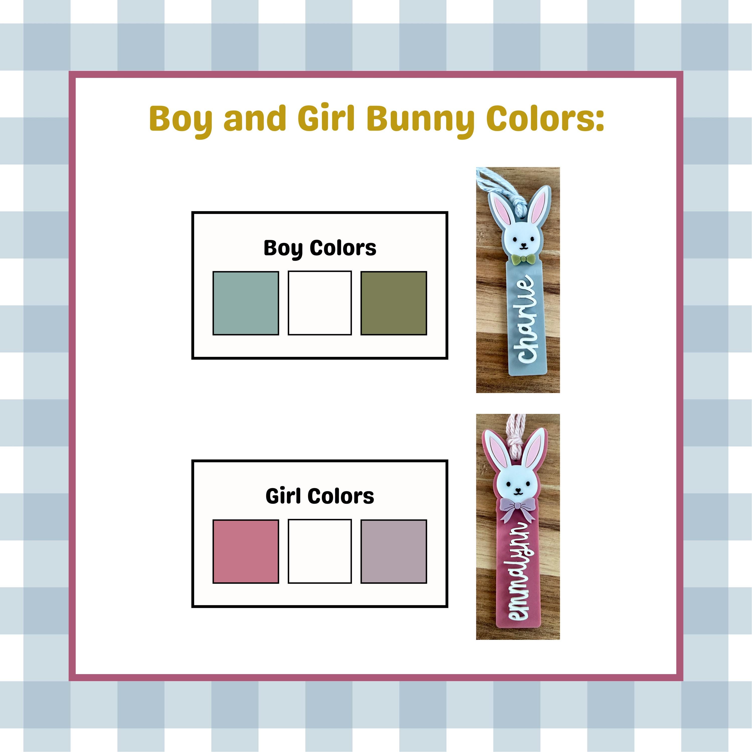 Personalized Bunny Easter Basket Tag view 4