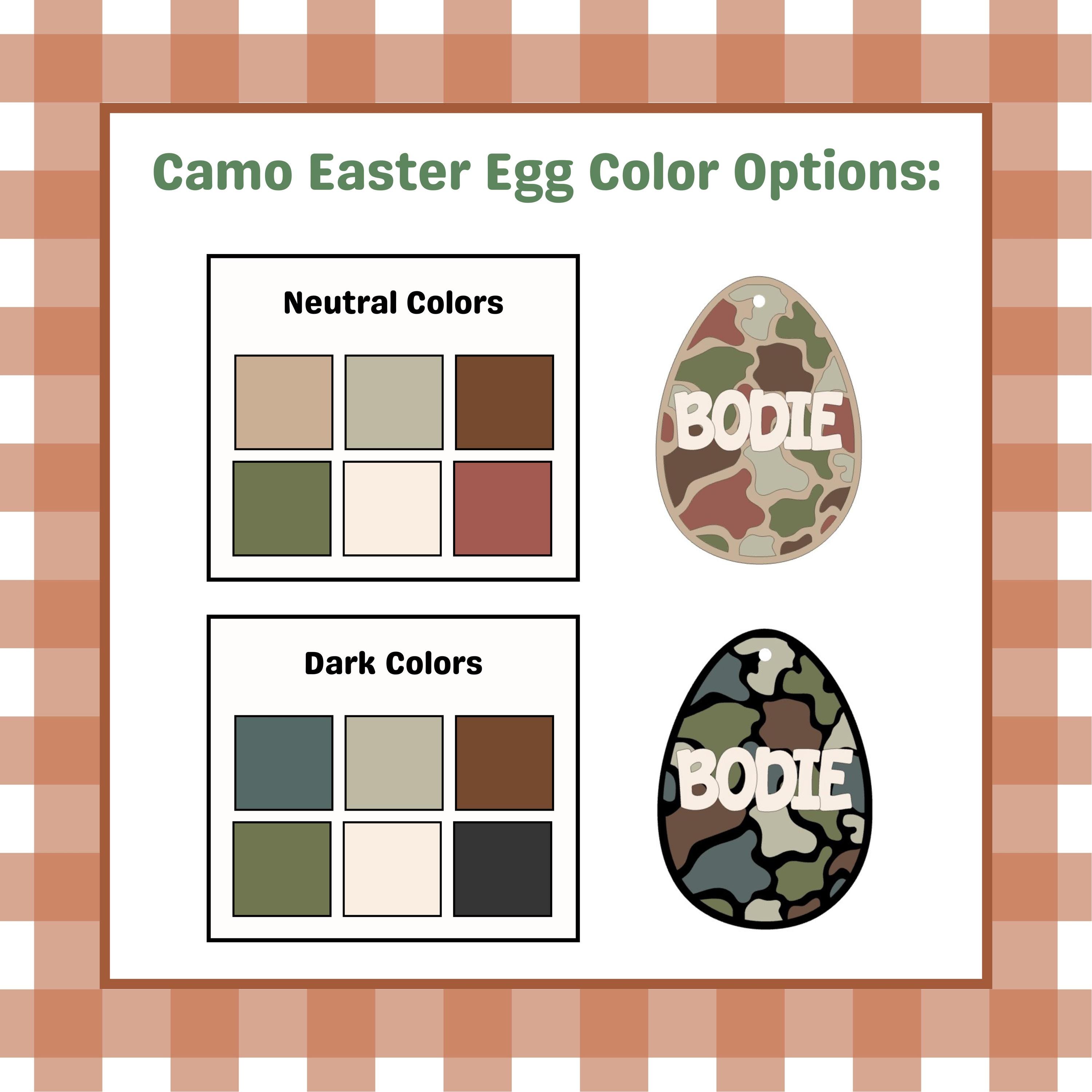 Personalized Camo Easter Basket Tag view 4