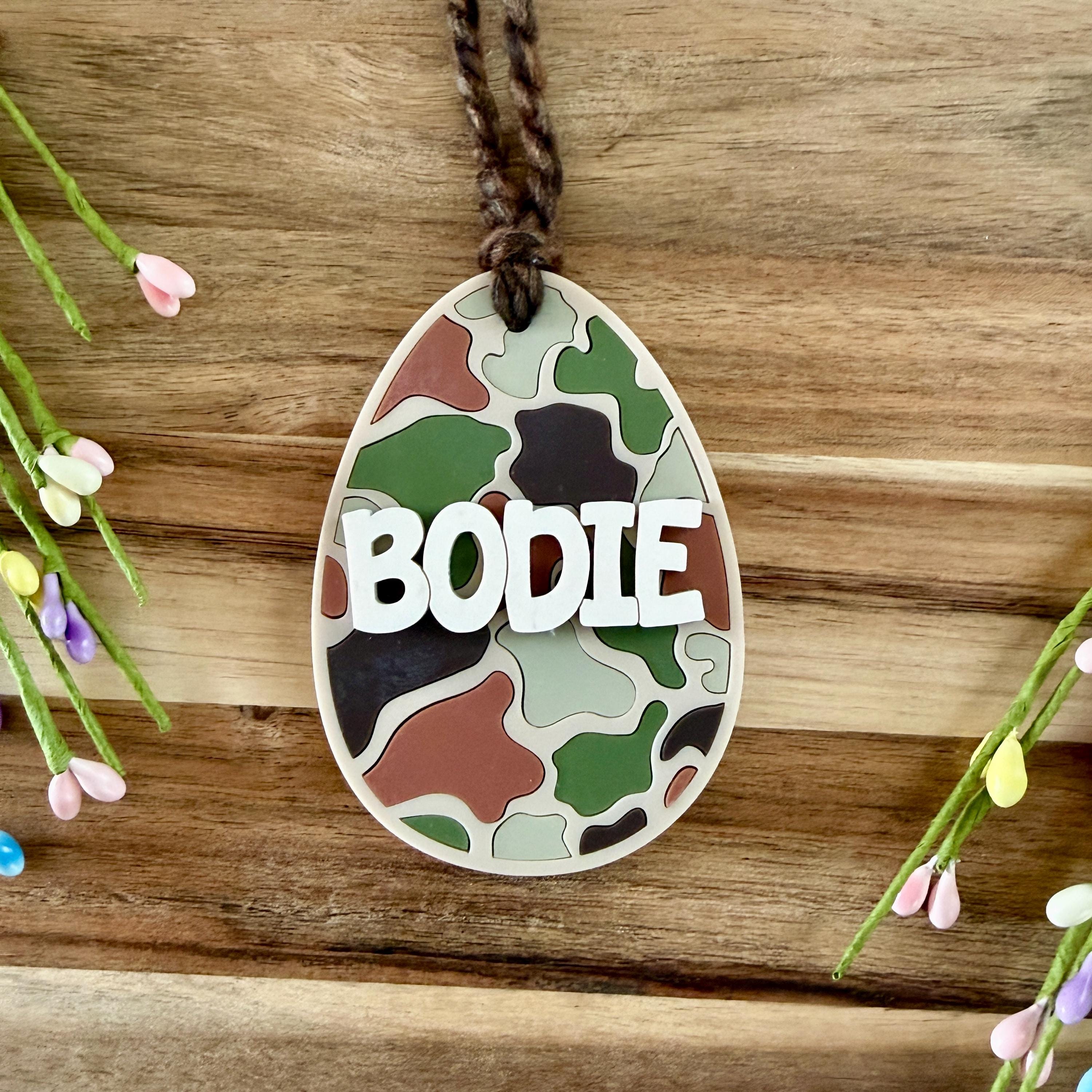 Personalized Camo Easter Basket Tag view 5