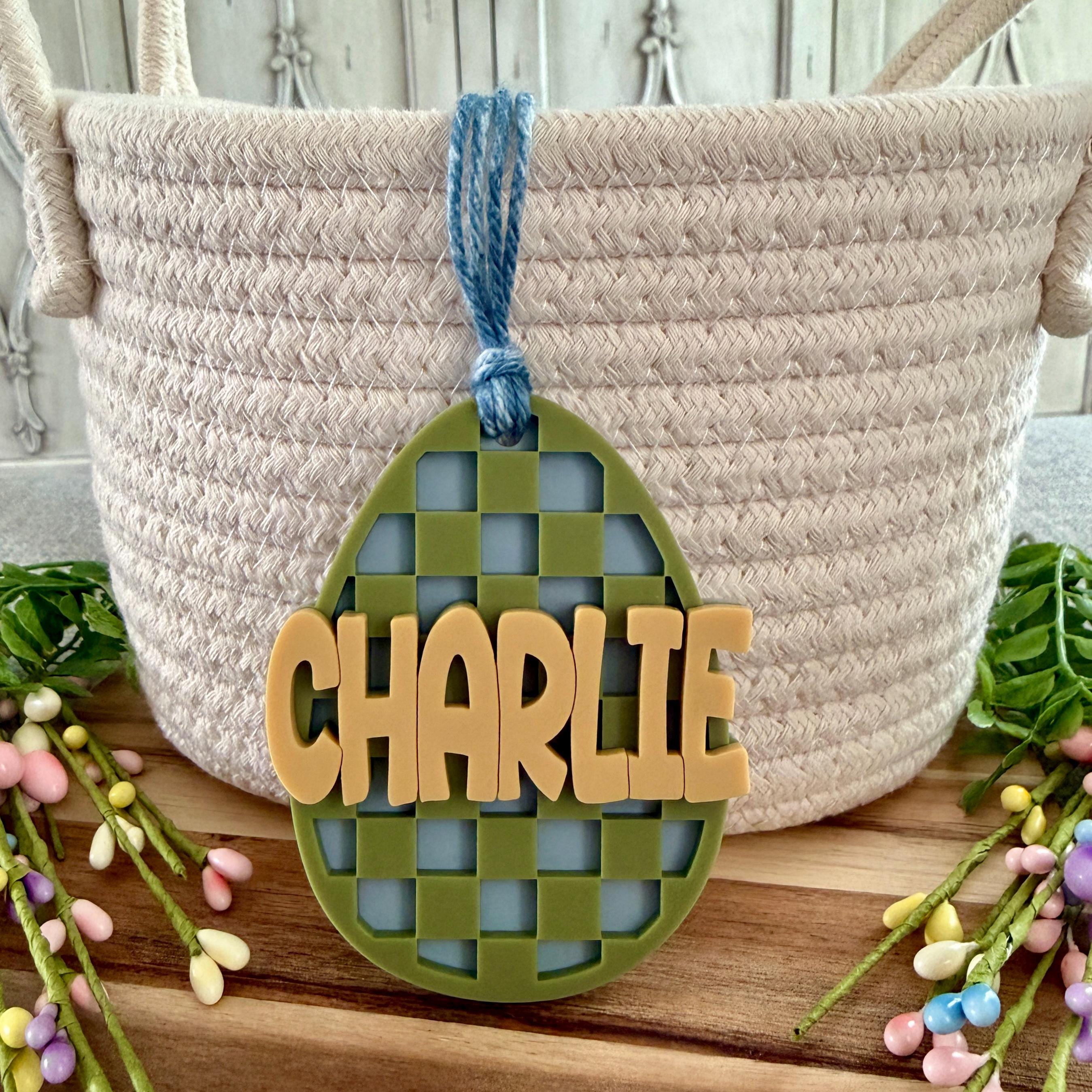 Personalized Easter Basket Tag view 2
