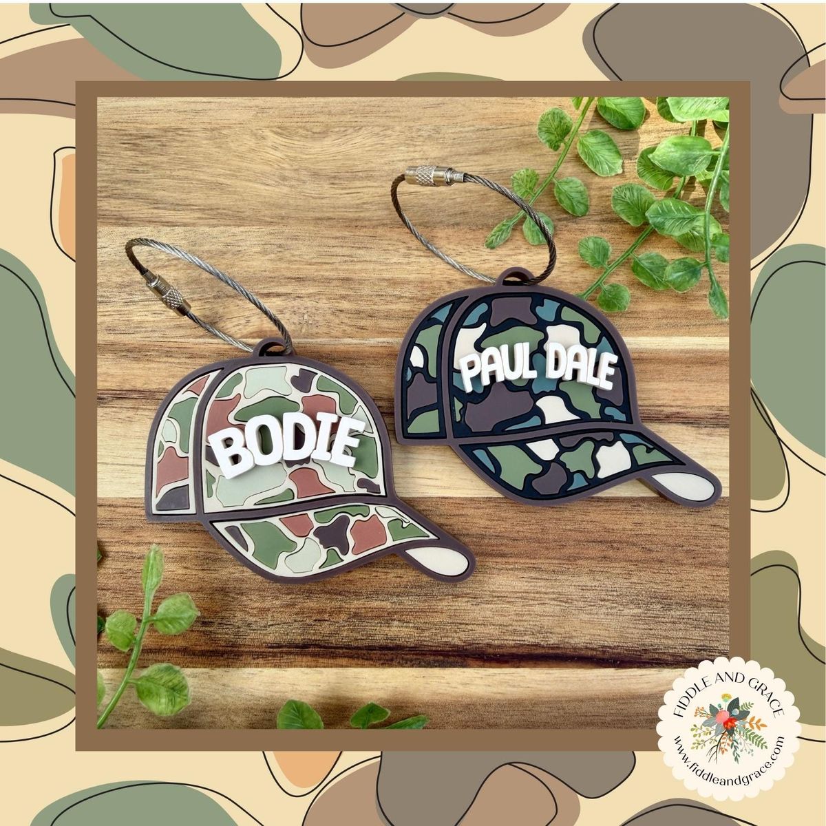 Camo Hat Custom Name Tag